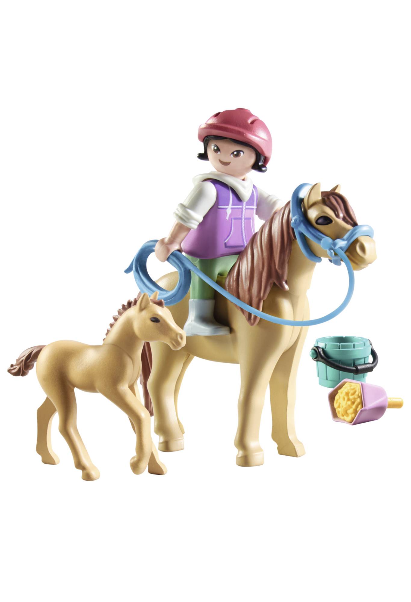 Playmobil® Horses of Waterfall Kind mit Pony und Fohlen 71498