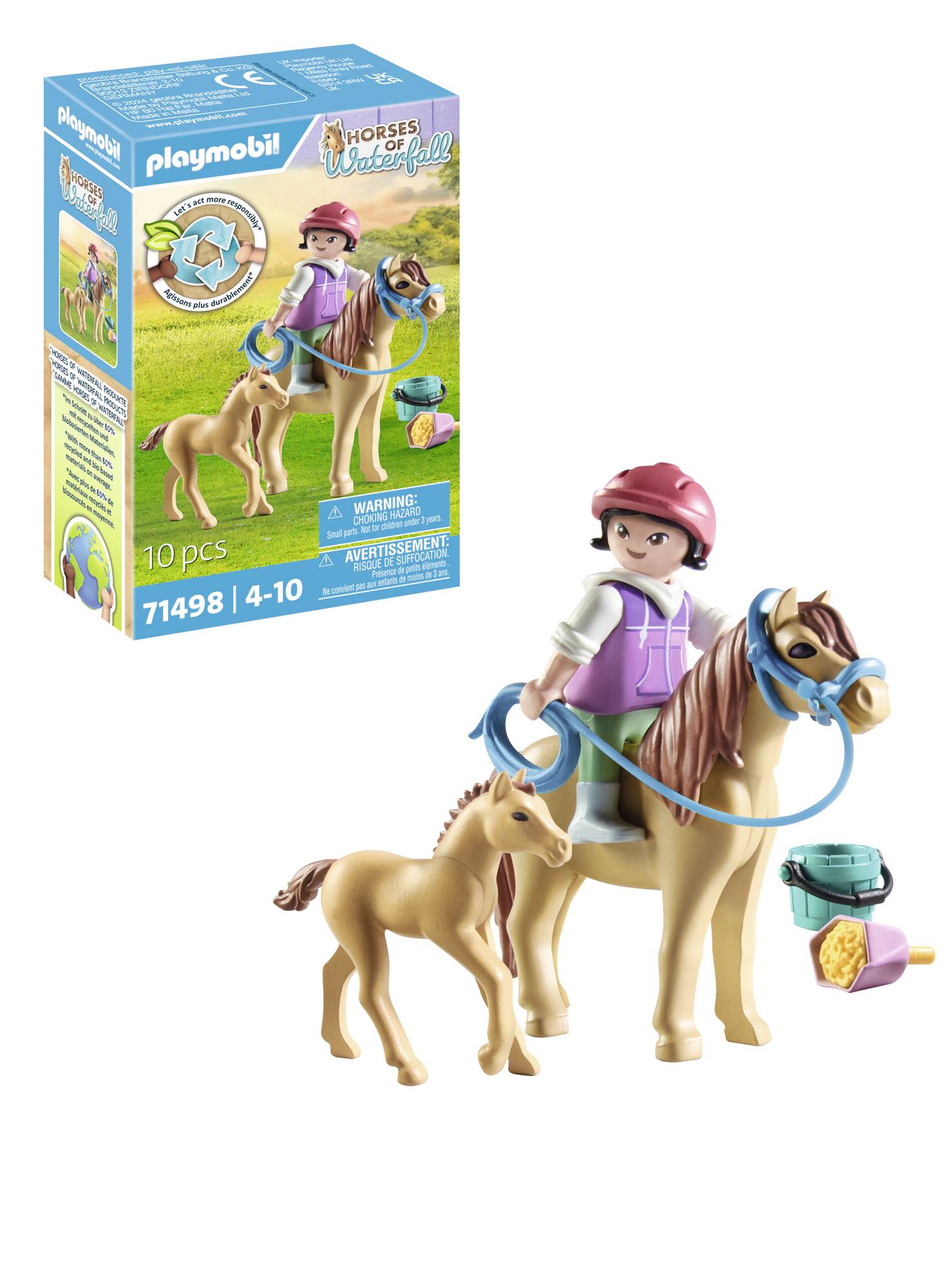 Playmobil® Horses of Waterfall Kind mit Pony und Fohlen 71498