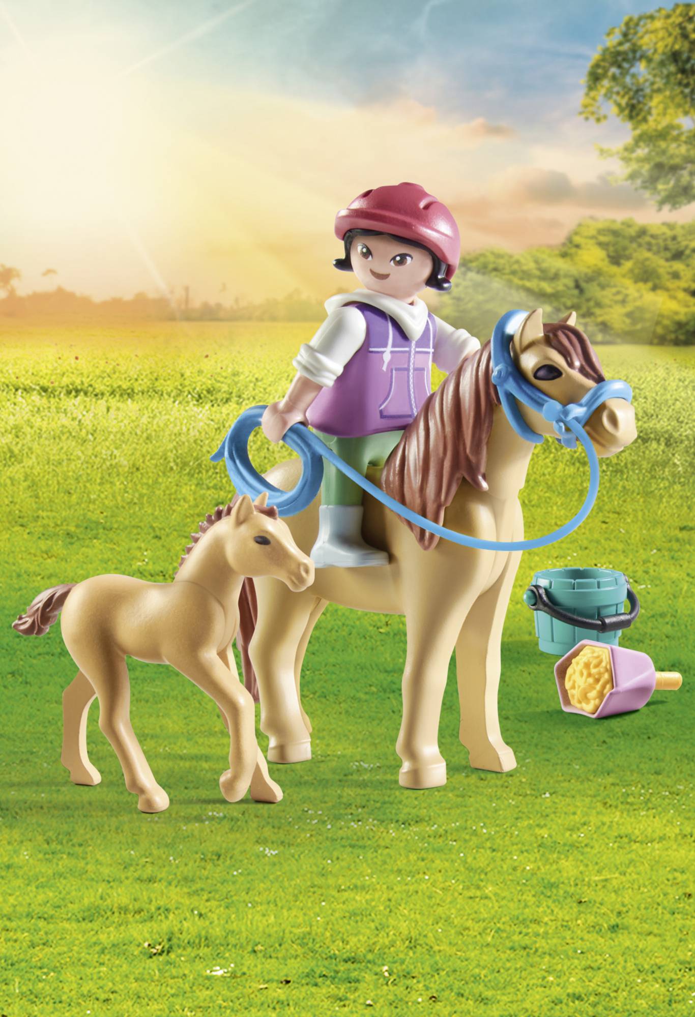 Playmobil® Horses of Waterfall Kind mit Pony und Fohlen 71498