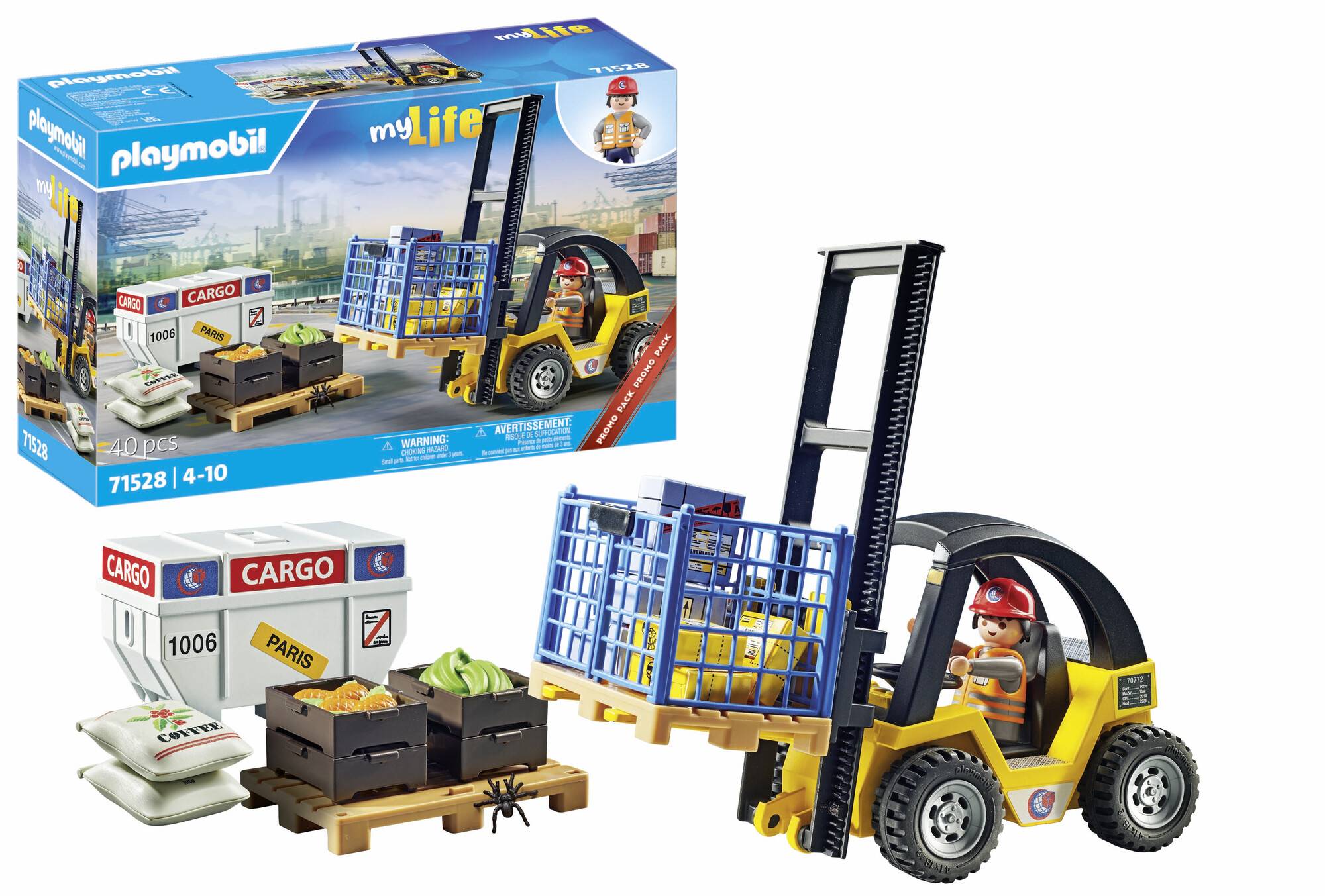 Playmobil® My Life Gabelstapler mit Fracht 71528