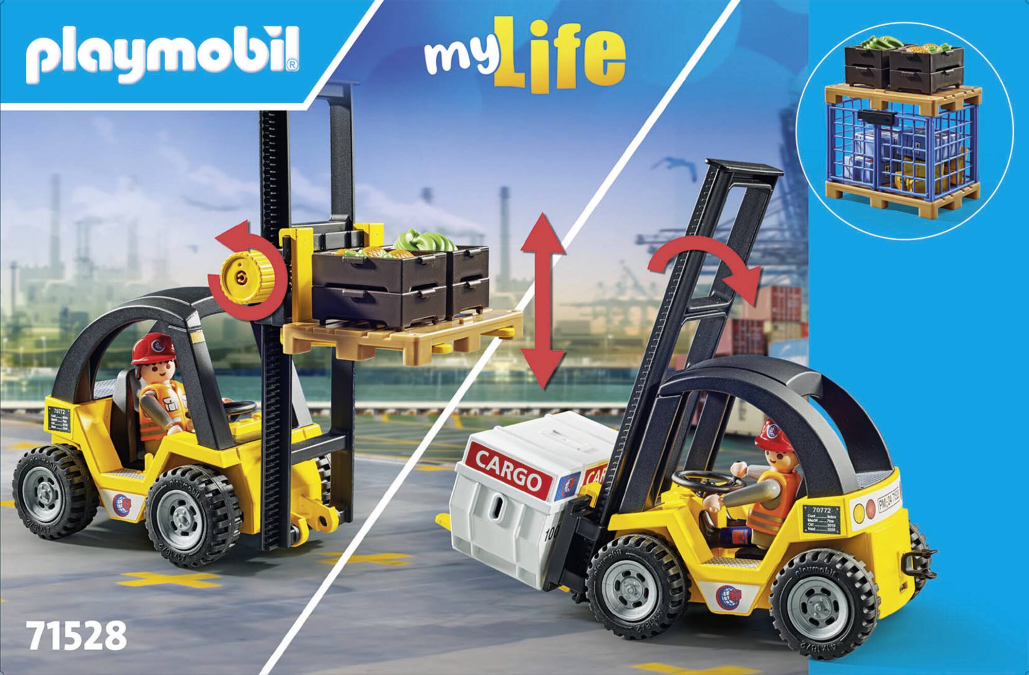 Playmobil® My Life Gabelstapler mit Fracht 71528