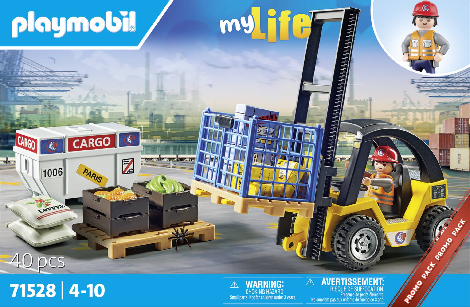 Playmobil® My Life Gabelstapler mit Fracht 71528