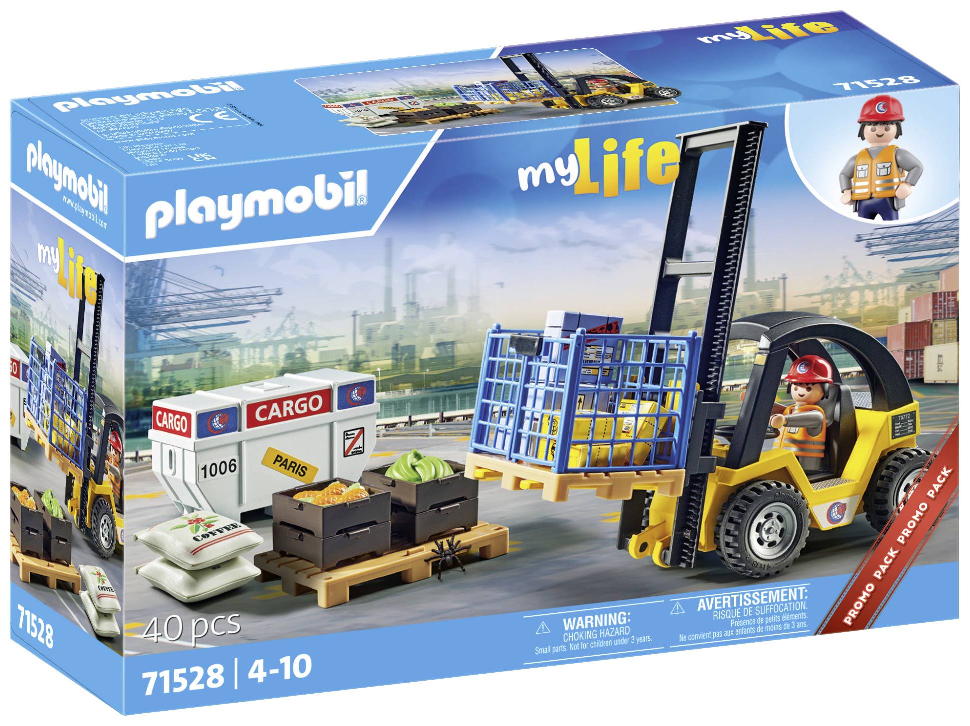 Playmobil® My Life Gabelstapler mit Fracht 71528