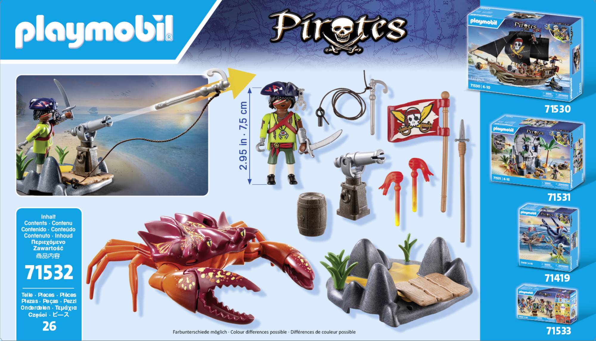 Playmobil® Pirates Kampf gegen die Riesenkrabbe 71532