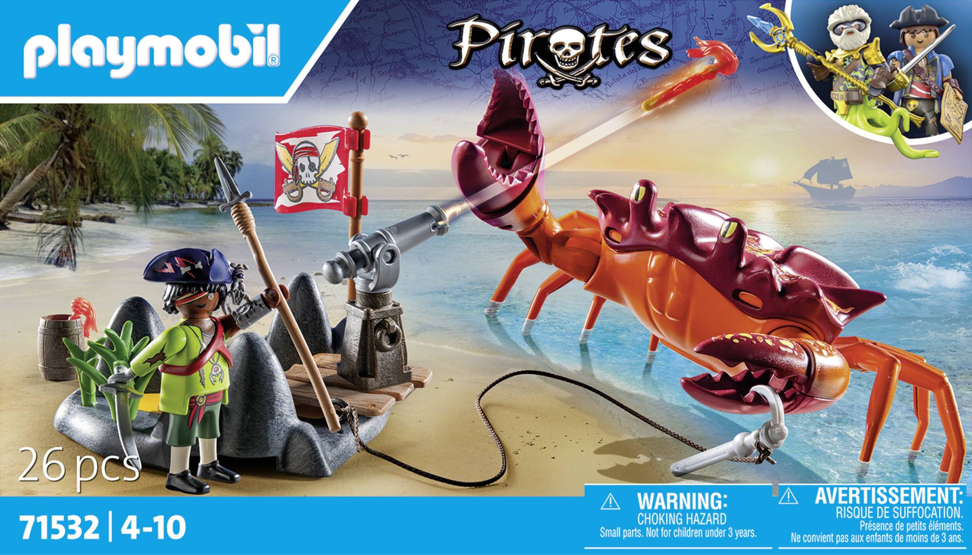 Playmobil® Pirates Kampf gegen die Riesenkrabbe 71532