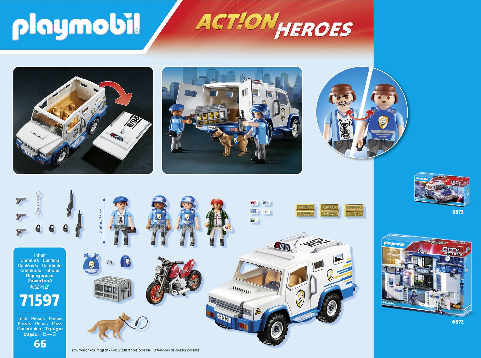 Playmobil® ACT!ON HEROES Geldtransporter 71597