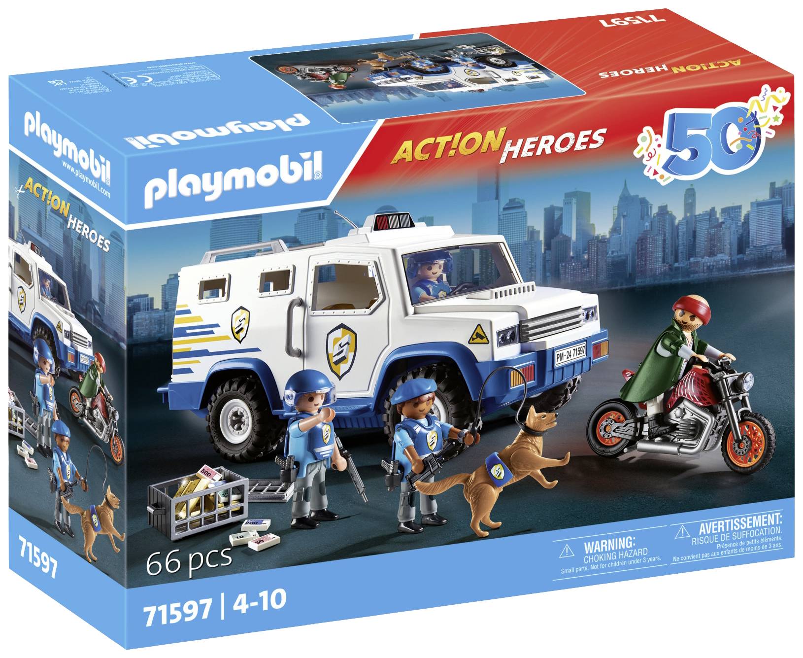 Playmobil® ACT!ON HEROES Geldtransporter 71597
