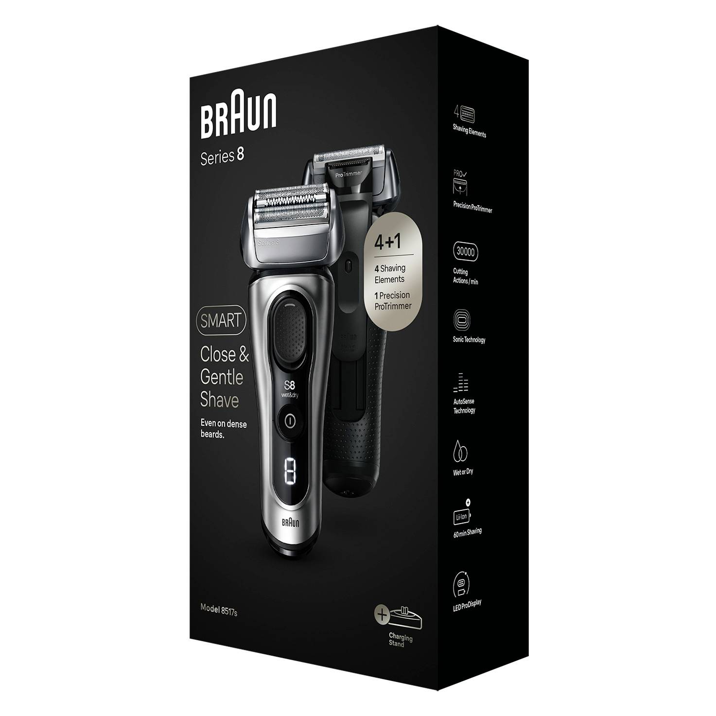 Braun Series 8 Rasierer abwaschbar Silber