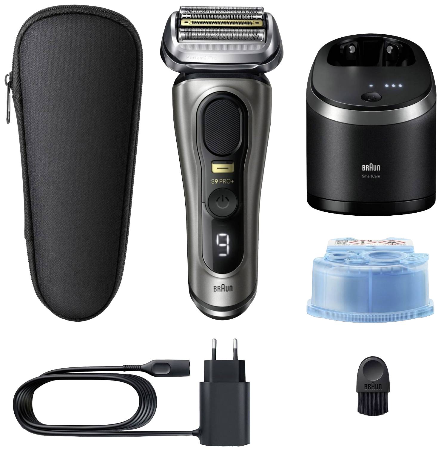 Braun Series 9 Pro+ 9565cc Rasierer abwaschbar Grau