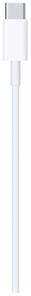 Ein weißes USB-C-Kabel, oft verwendet zum Laden oder für Datenübertragung, vertikal dargestellt.