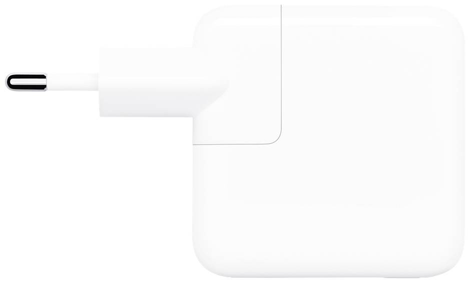 Weißes Netzteil mit Eurostecker für elektronische Geräte, quadratische Form, geeignet zum Laden von Geräten über Steckdosen.