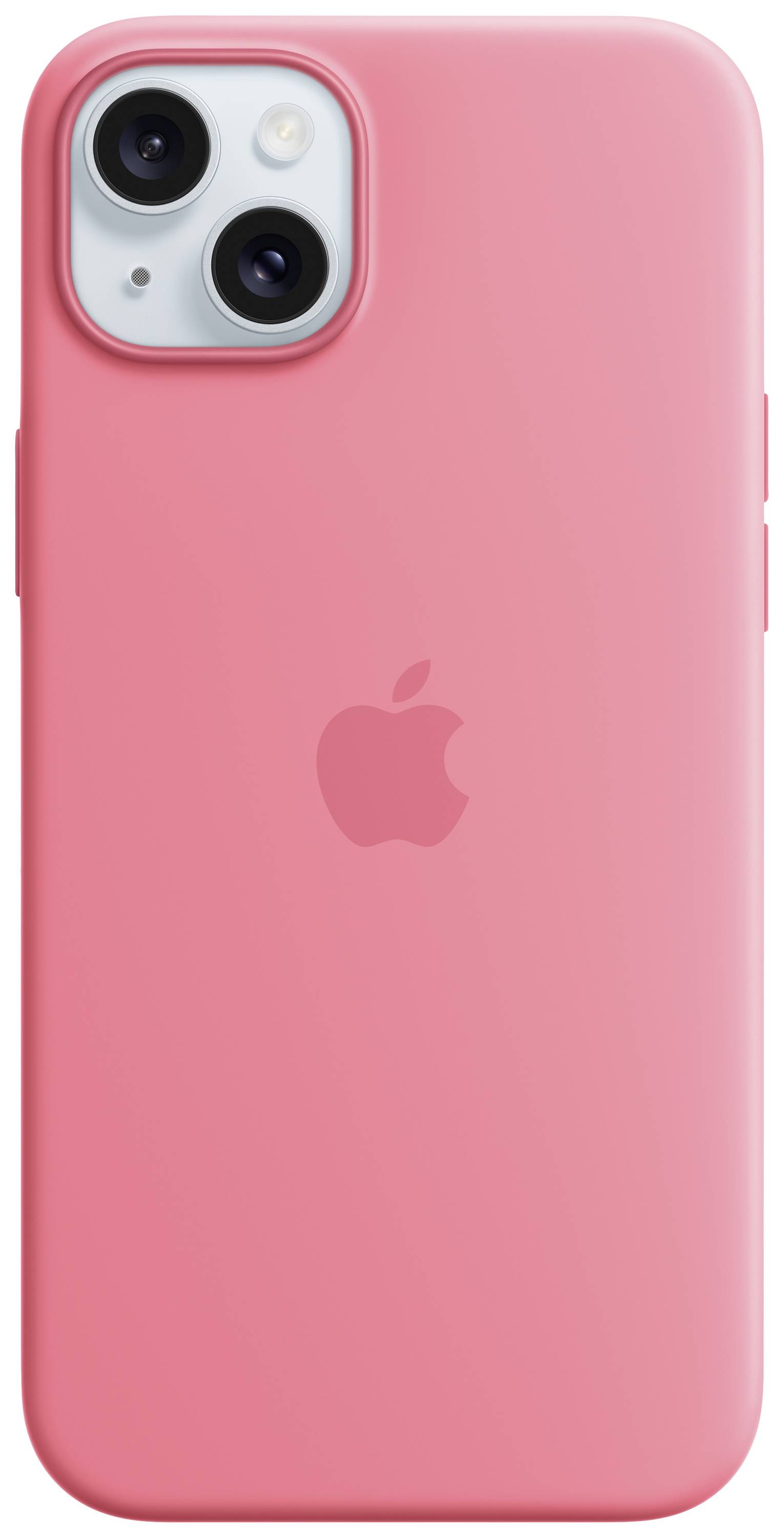 Apple Silicon Case MagSafe Backcover Apple iPhone 15 Plus Pink Induktives Laden, Stoßfest MWNE3ZM/A