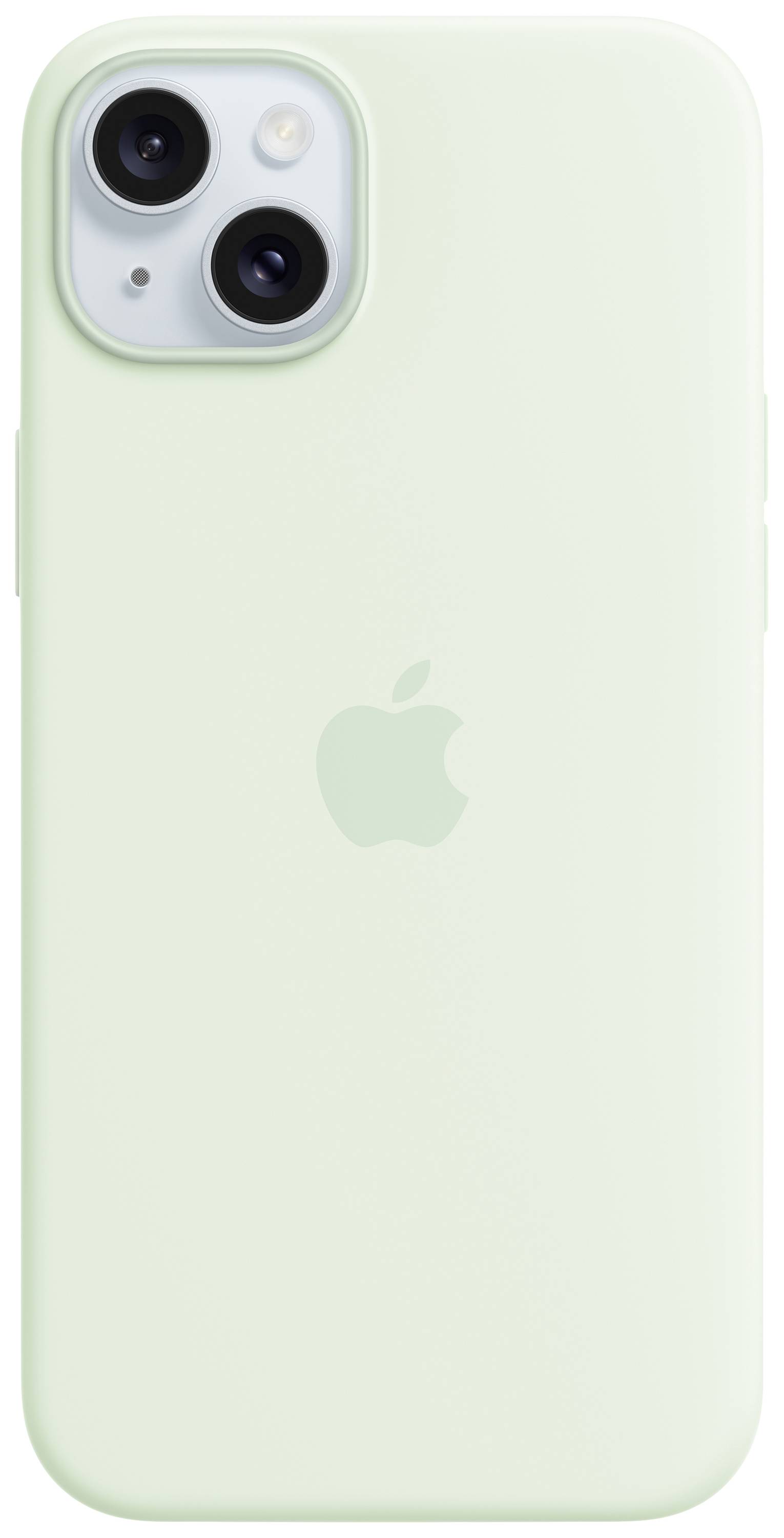 Apple Silicon Case MagSafe Backcover Apple iPhone 15 Plus Blassmint Induktives Laden, Stoßfest MWNG3ZM/A