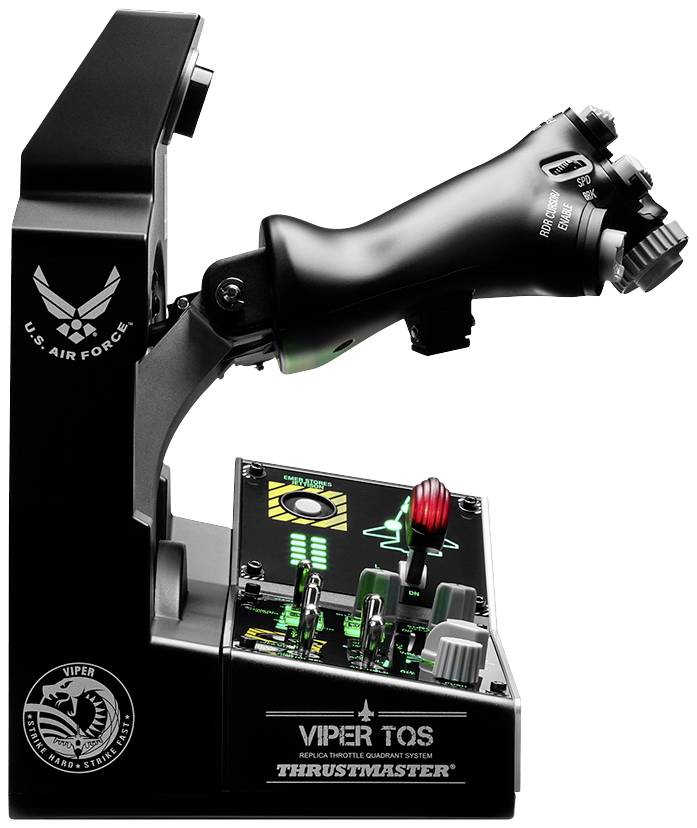 Thrustmaster VIPER TQS MISSION Flugsimulator-Steuerpanel-Schubhebel-System PC Schwarz