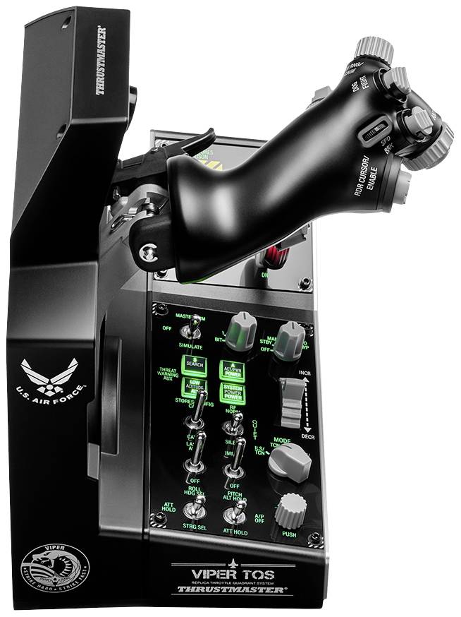 Thrustmaster VIPER TQS MISSION Flugsimulator-Steuerpanel-Schubhebel-System PC Schwarz