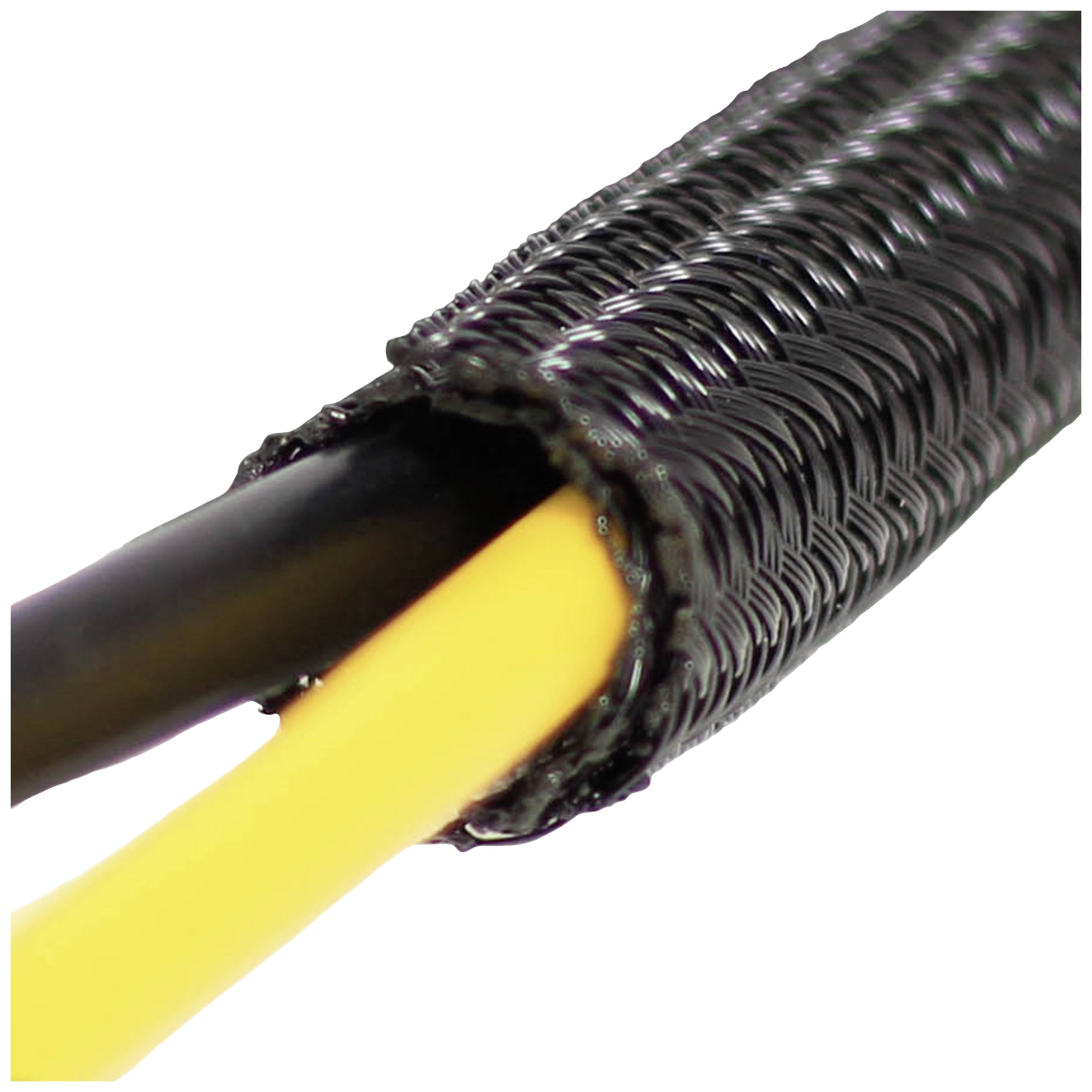 TRU COMPONENTS TC-12352460 T24CA014 Geflechtschlauch Schwarz Polyester 19 bis 20mm 50m