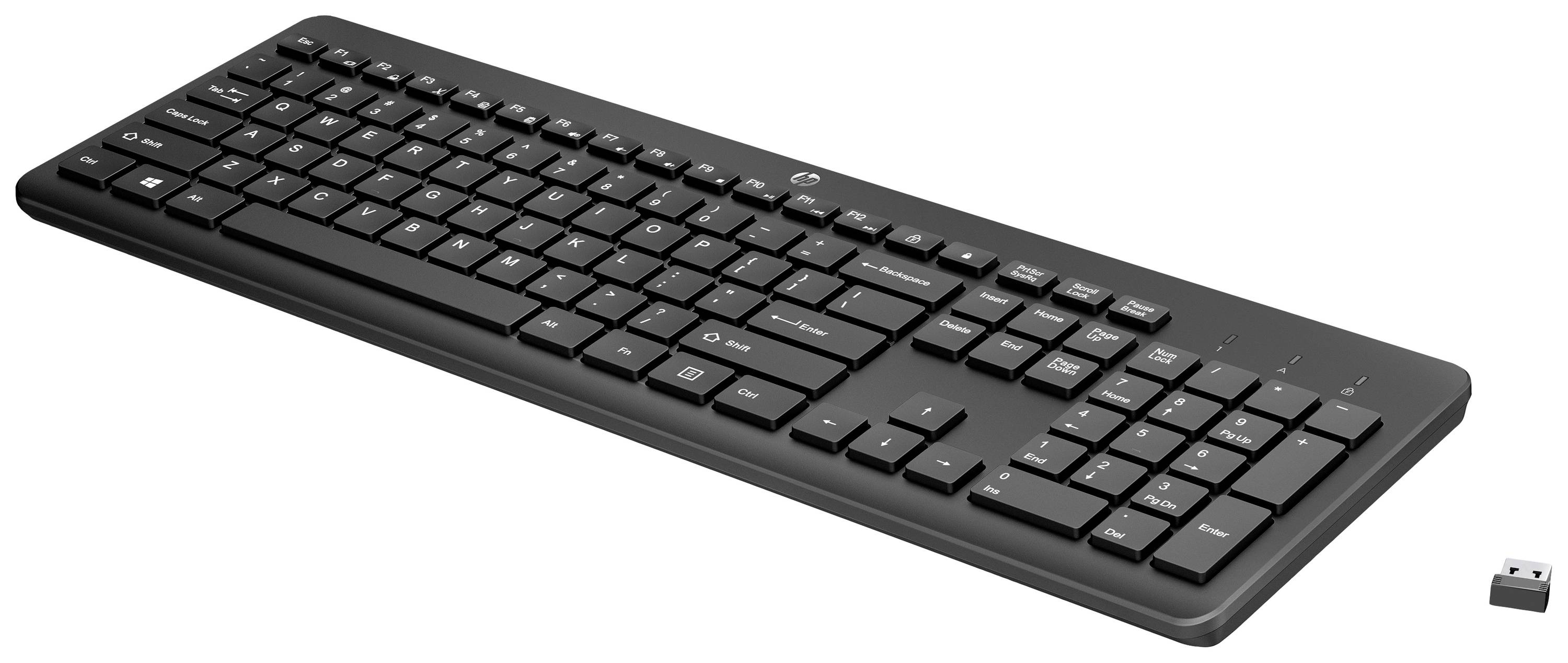 HP 230 Kabellos Tastatur Deutsch, QWERTZ Schwarz