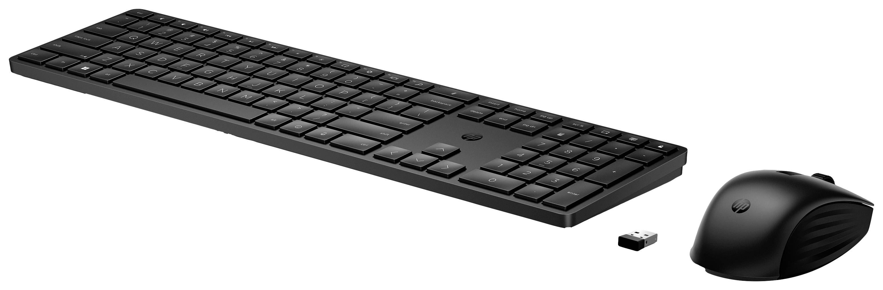 HP 650 Kabellos Tastatur, Maus-Set Deutsch, QWERTZ Schwarz
