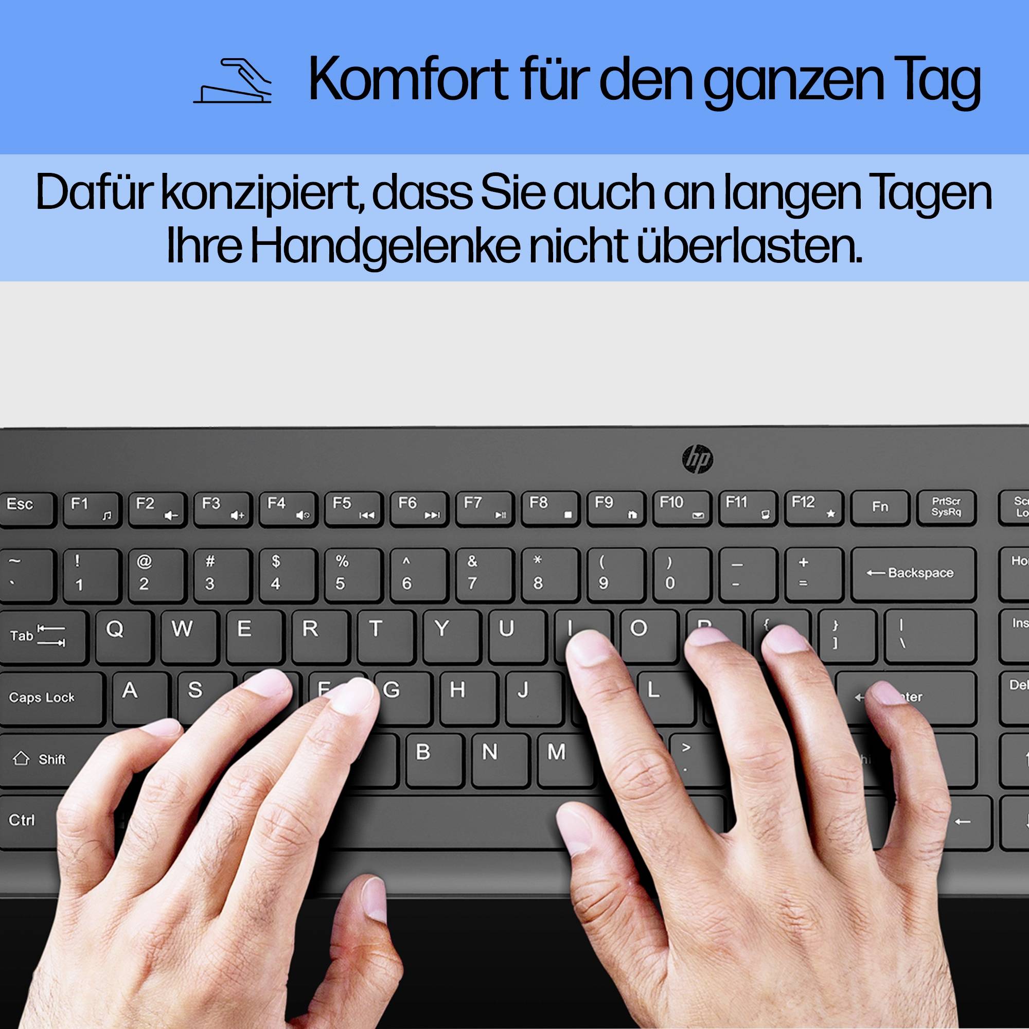 HP 150 Kabelgebunden Tastatur Deutsch, QWERTZ Schwarz