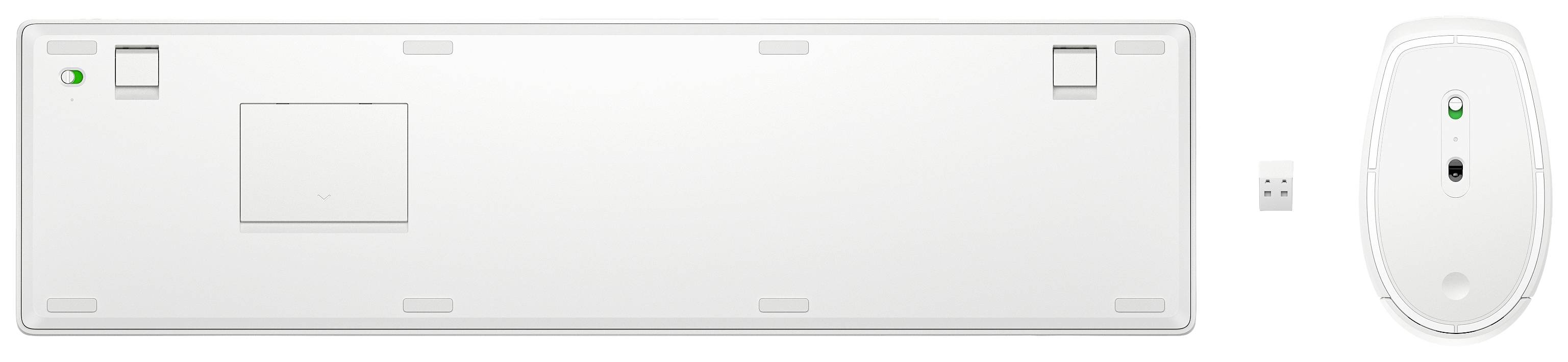 HP 650 Kabellos Tastatur, Maus-Set Deutsch, QWERTZ Weiß