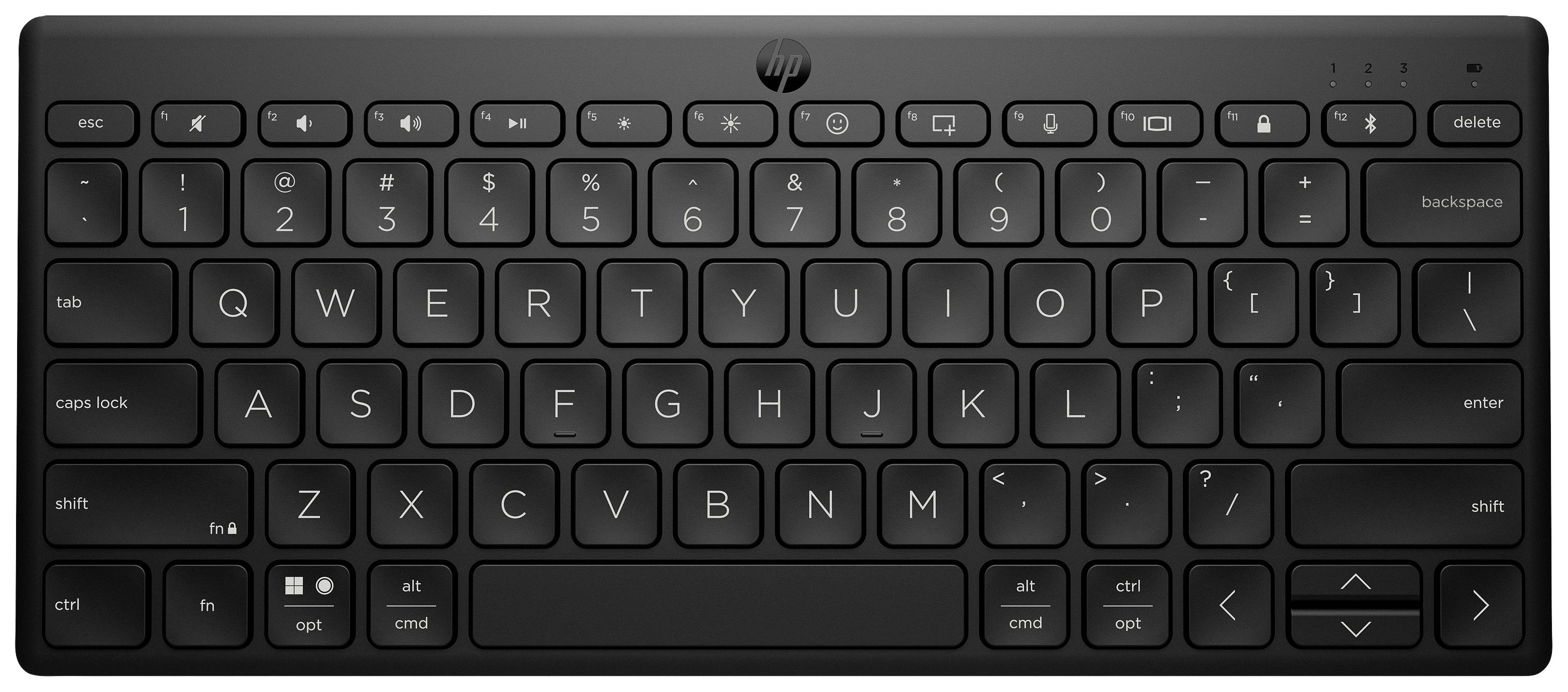 HP 350 Kabellos Tastatur Deutsch, QWERTZ Schwarz