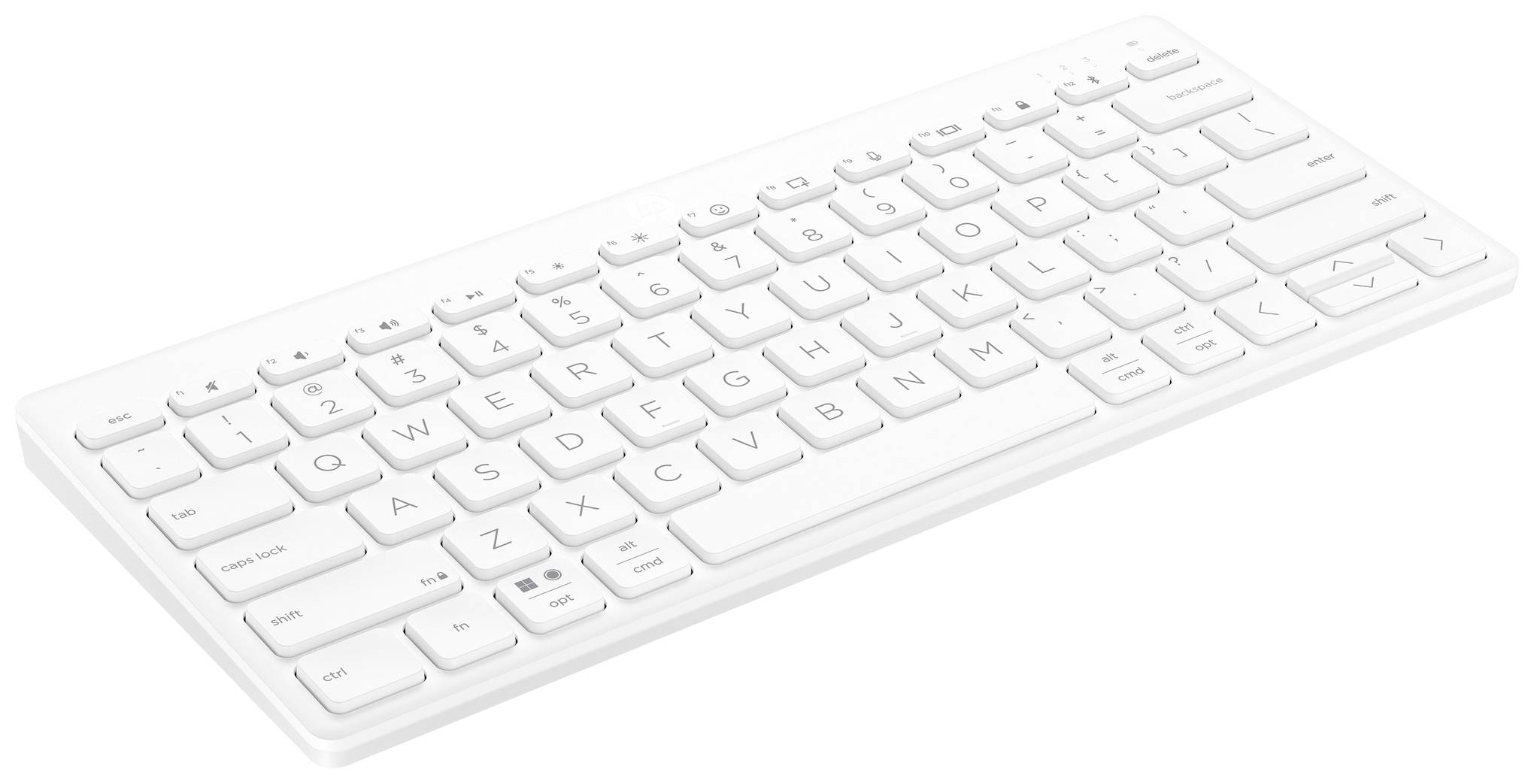 HP 350 Kompakte Bluetooth-Tastatur für mehrere Geräte Kabellos Tastatur Deutsch, QWERTZ Weiß