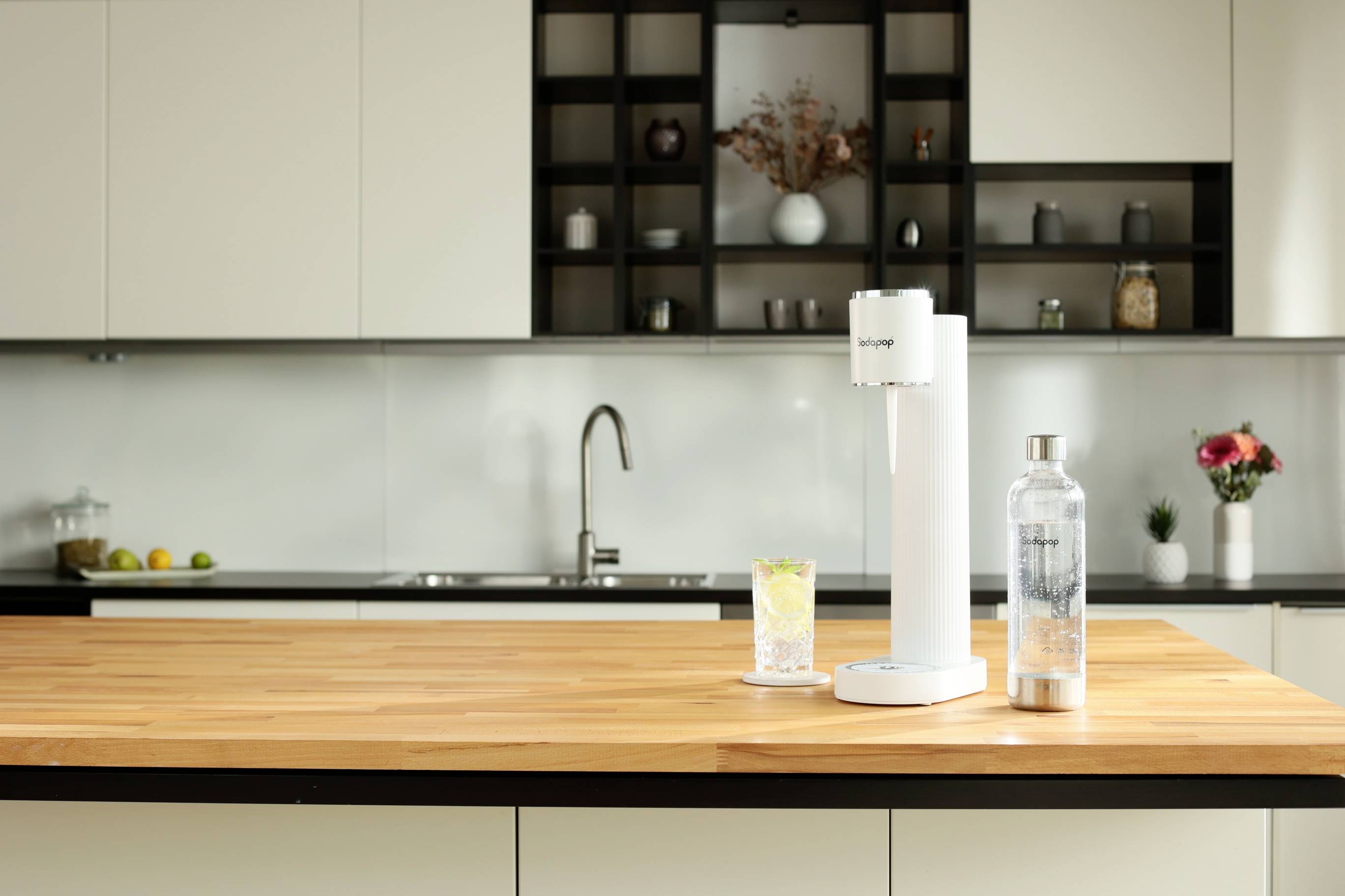 Sodapop Wassersprudler Cooper Weiß inkl. 1 PET-Flasche