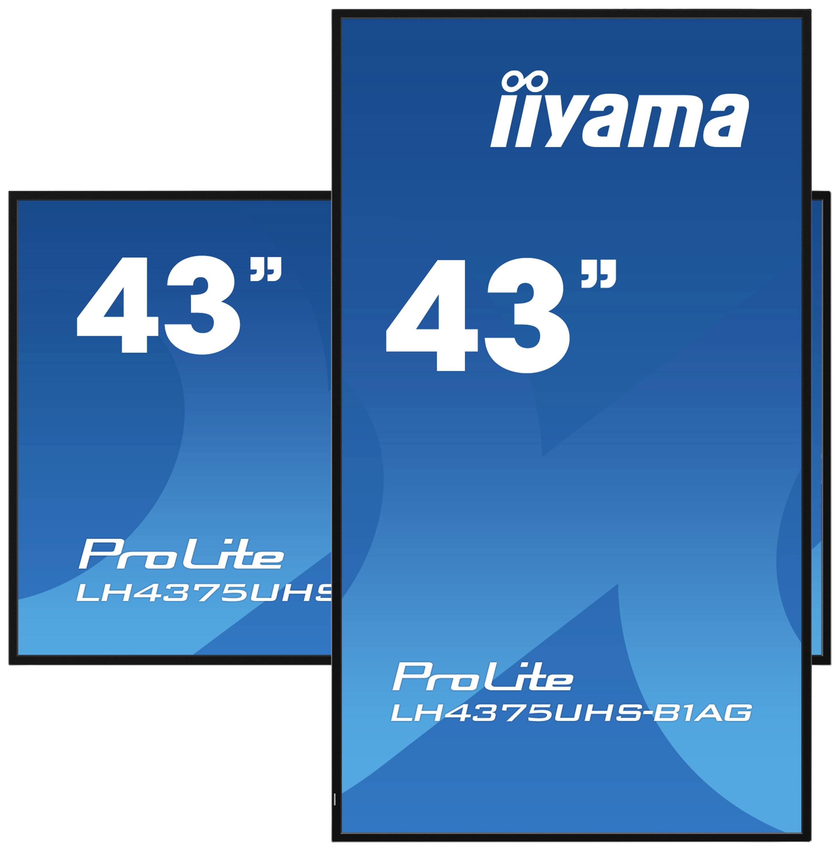 Iiyama ProLite LH4375UHS-B1AG Digital Signage Display EEK: G (A - G) 108 cm 42.5 Zoll 3840 x 2160 Pixel 24/7