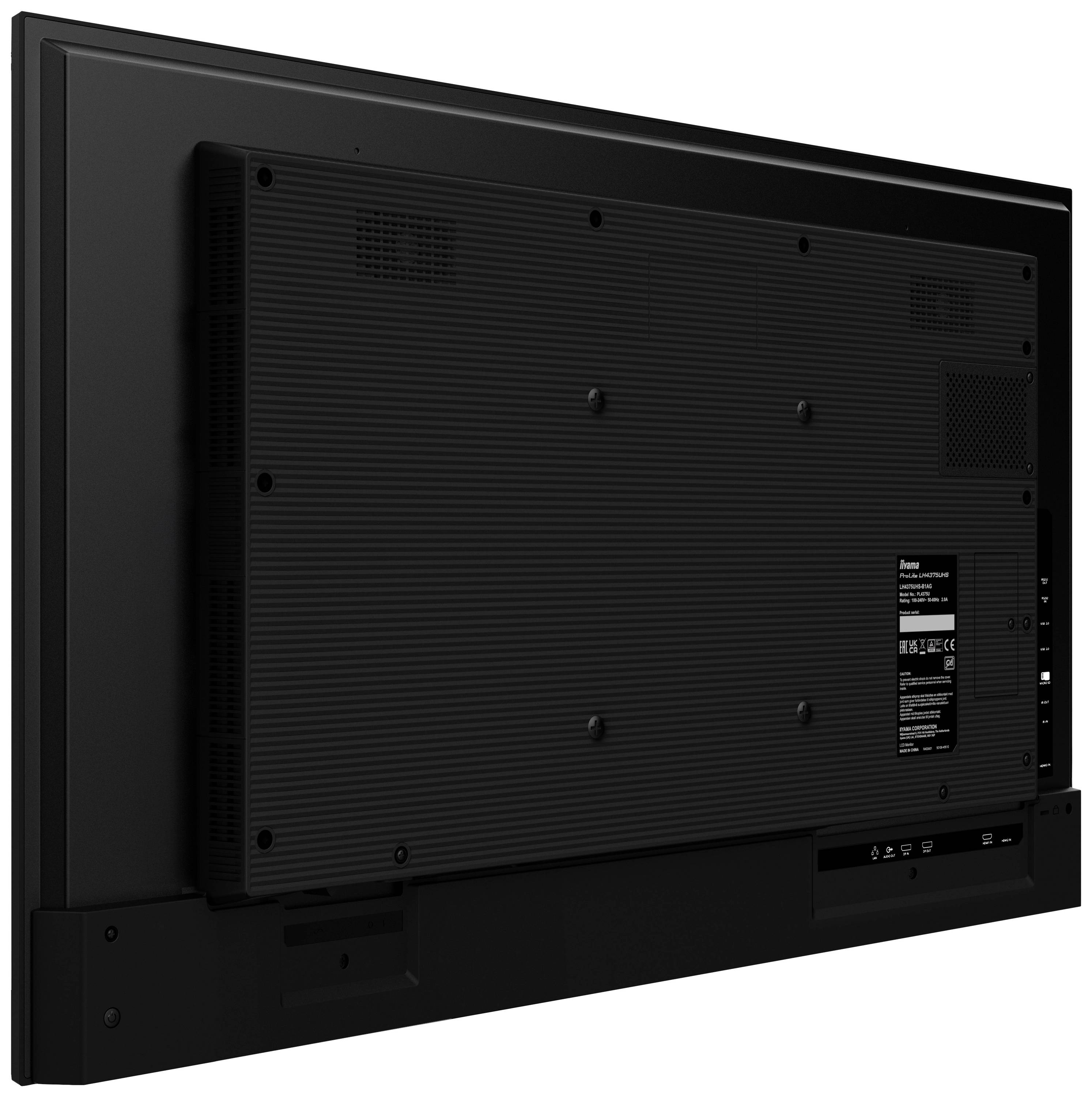 Iiyama ProLite LH4375UHS-B1AG Digital Signage Display EEK: G (A - G) 108 cm 42.5 Zoll 3840 x 2160 Pixel 24/7