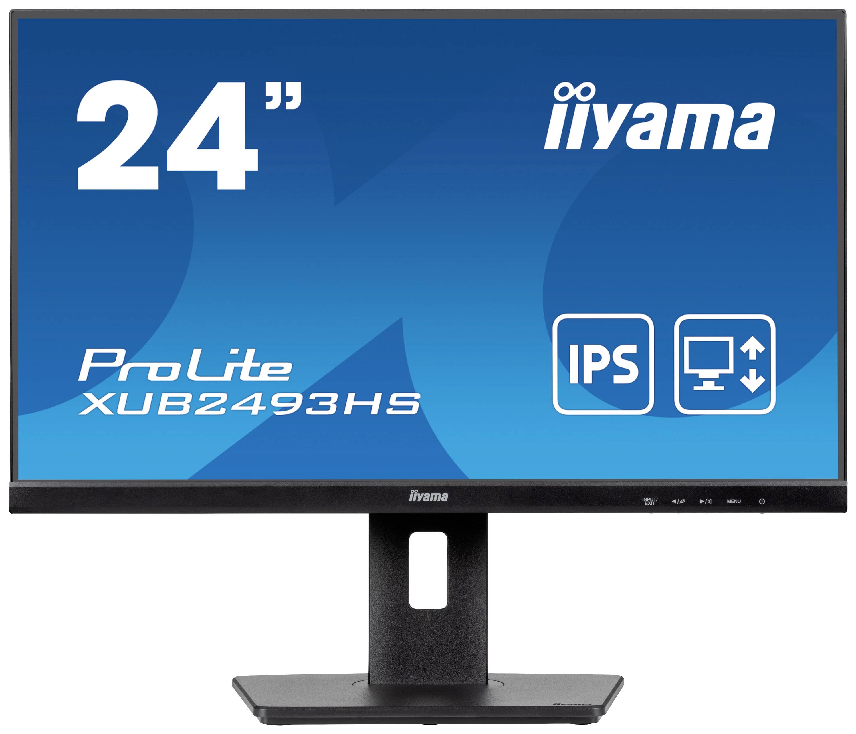 Iiyama ProLite XUB2493HS-B6 LED-Monitor EEK E (A - G) 60.5 cm (23.8 Zoll) 1920 x 1080 Pixel 16:9 0.5 ms HDMI®, DisplayPort, Kopfhörer (3.5 mm Klink