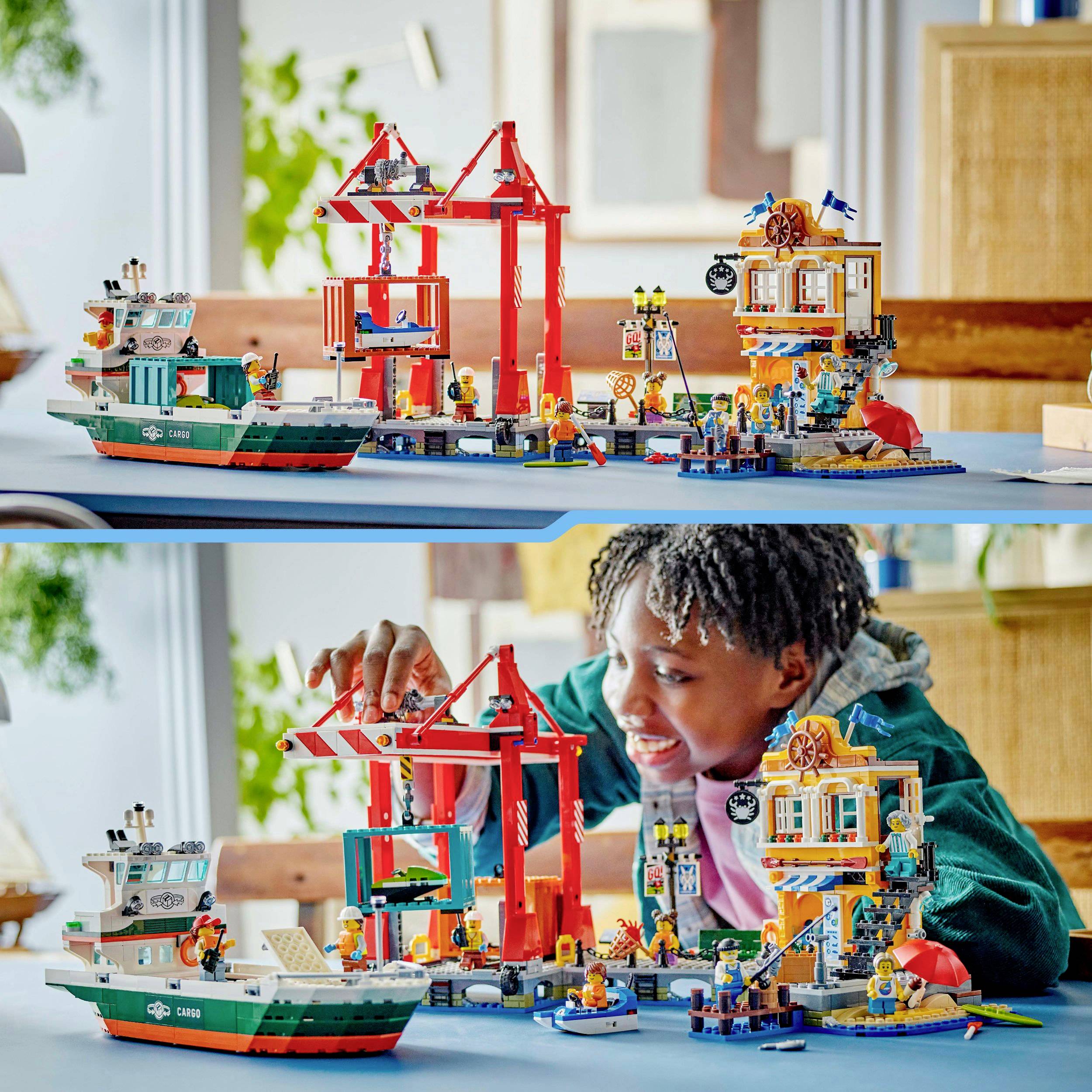 60422 LEGO® CITY Hafen mit Frachtschiff