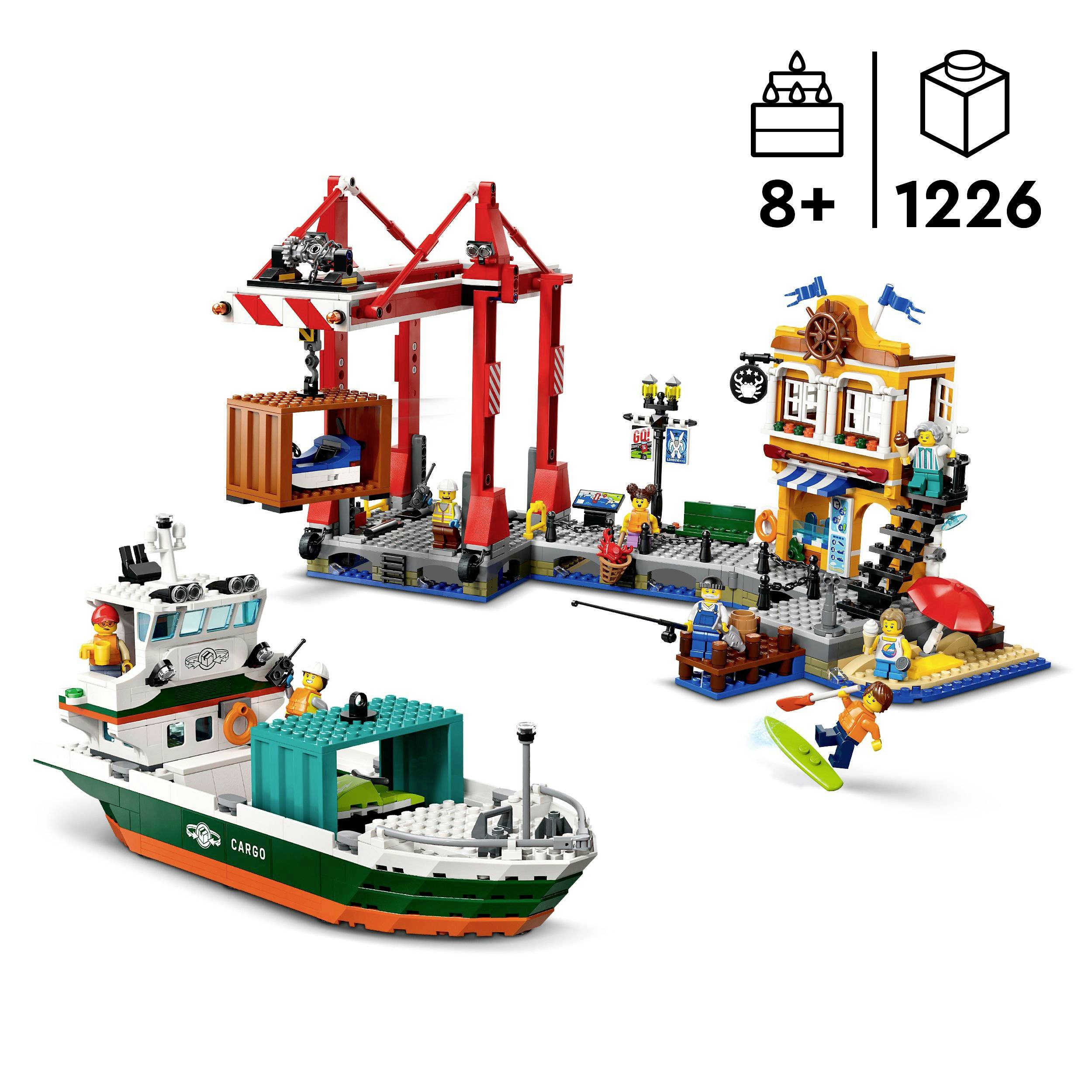 60422 LEGO® CITY Hafen mit Frachtschiff