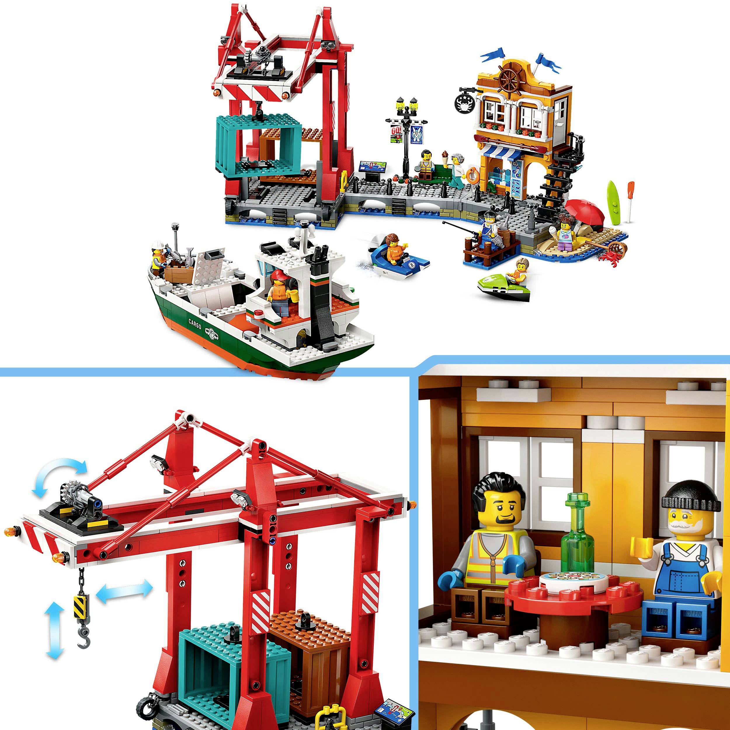 60422 LEGO® CITY Hafen mit Frachtschiff