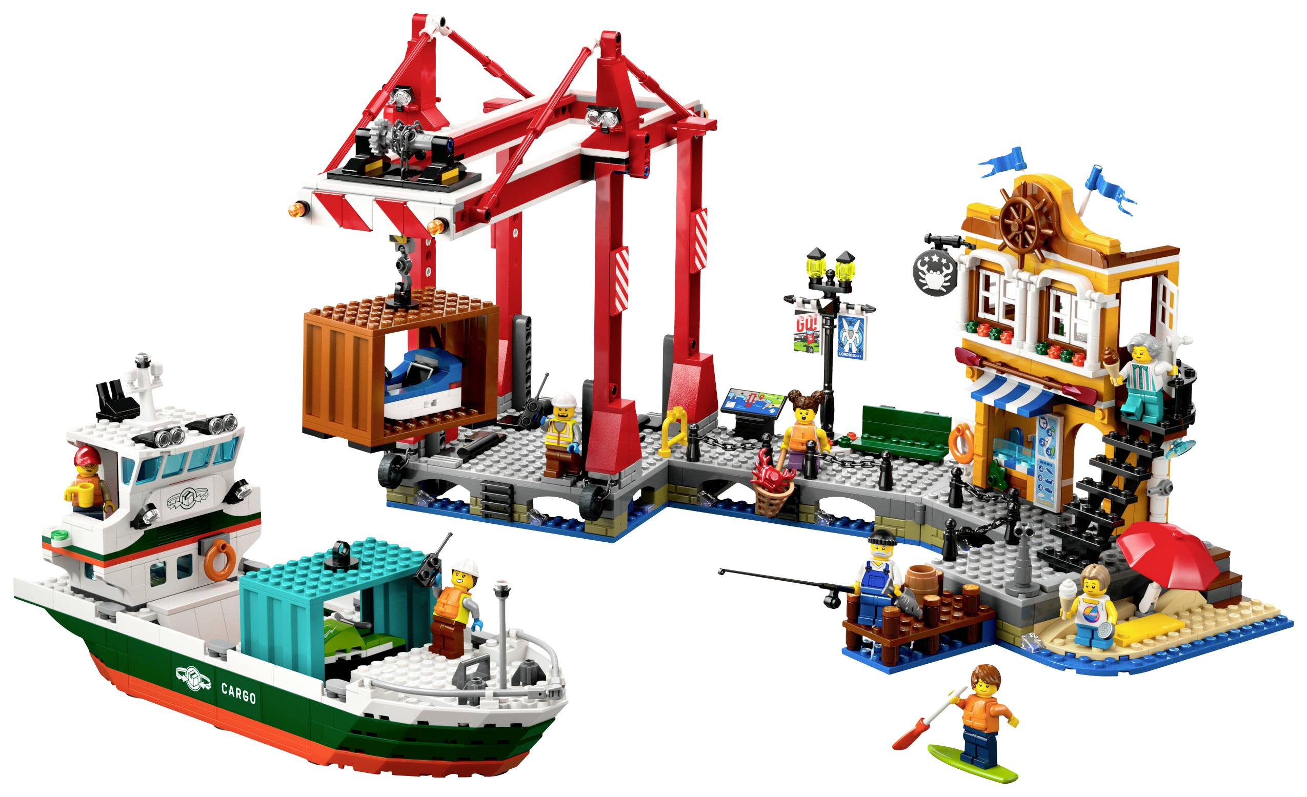 60422 LEGO® CITY Hafen mit Frachtschiff
