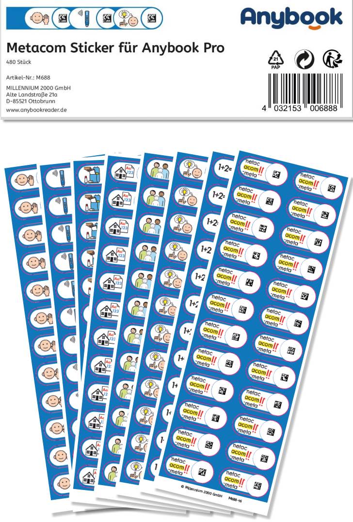 Anybook Sticker-Set Stickerset Metacom für Pro 480St.