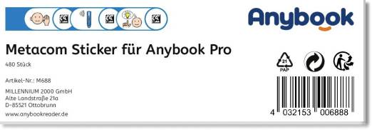 Anybook Sticker-Set Stickerset Metacom für Pro 480 St.