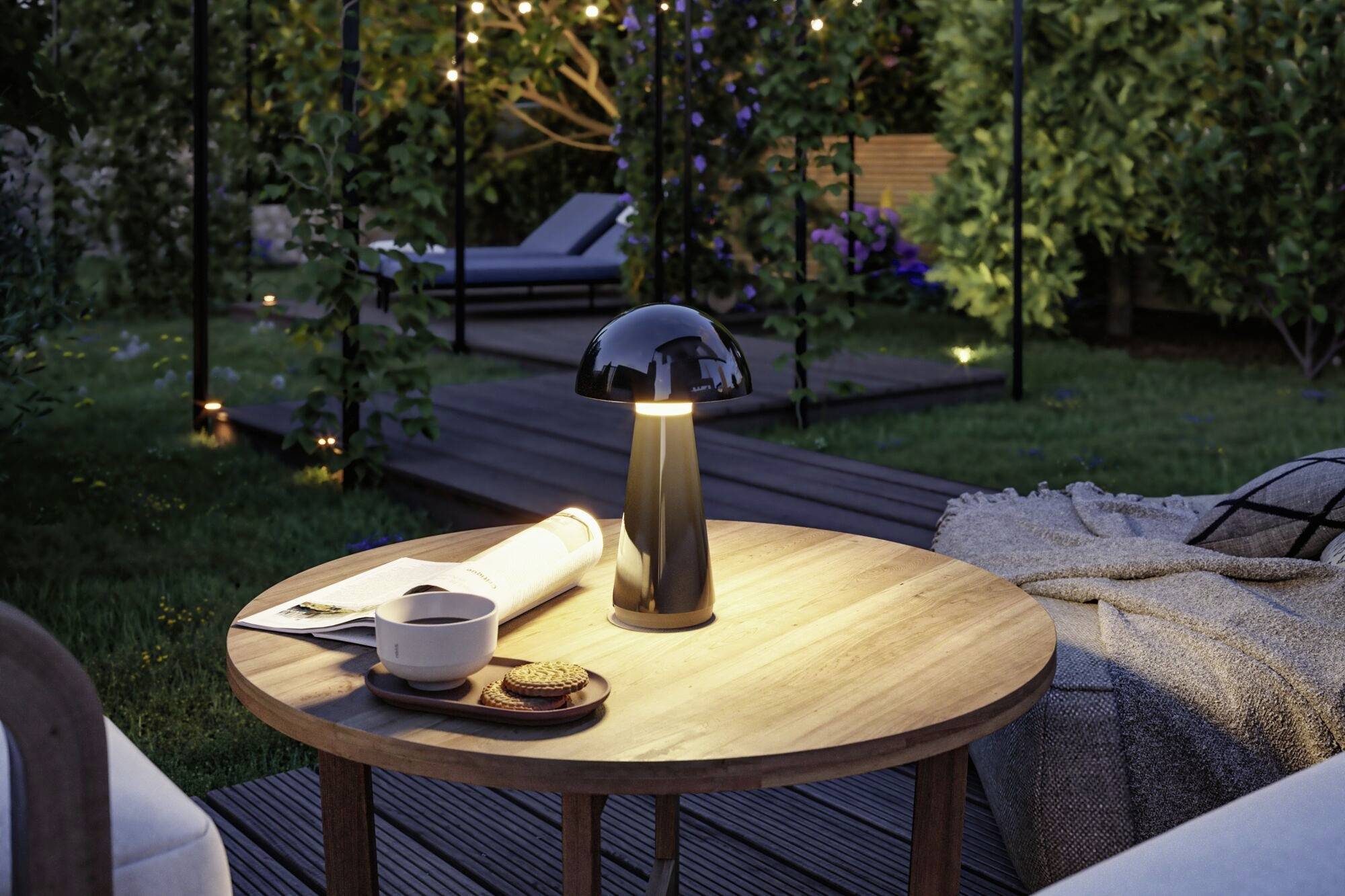 Paulmann 76994 Onzo LED-Außentischlampe 2.6W Warmweiß Schwarz