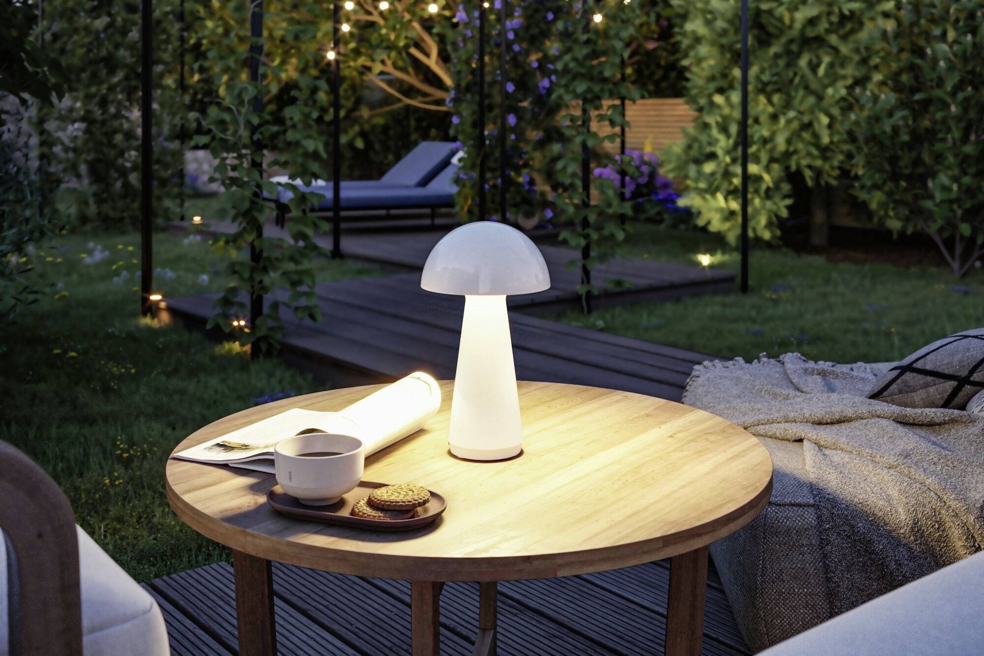 Paulmann 76995 Onzo LED-Außentischlampe 2.6 W Warmweiß Weiß