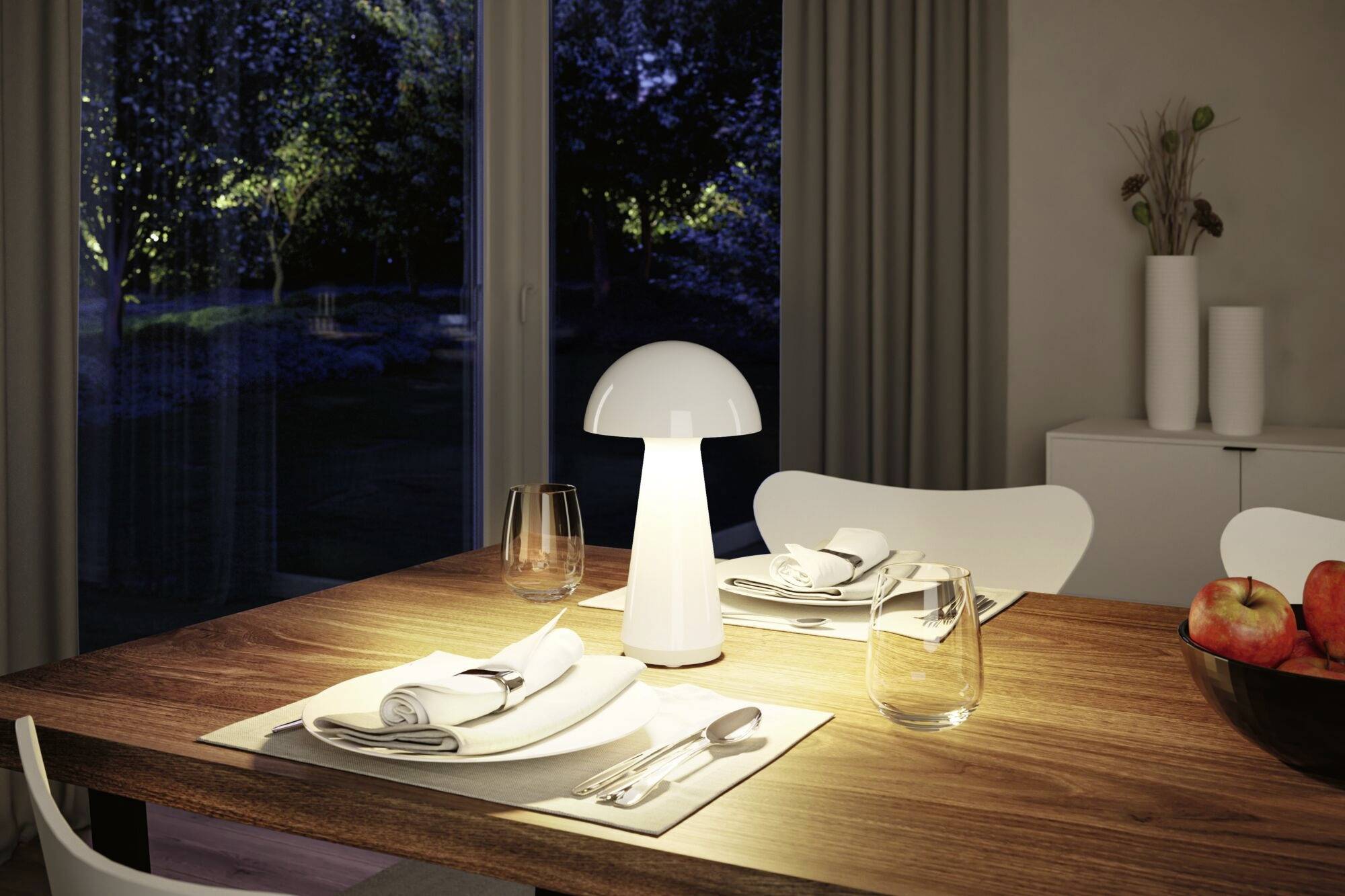 Paulmann 76995 Onzo LED-Außentischlampe 2.6 W Warmweiß Weiß