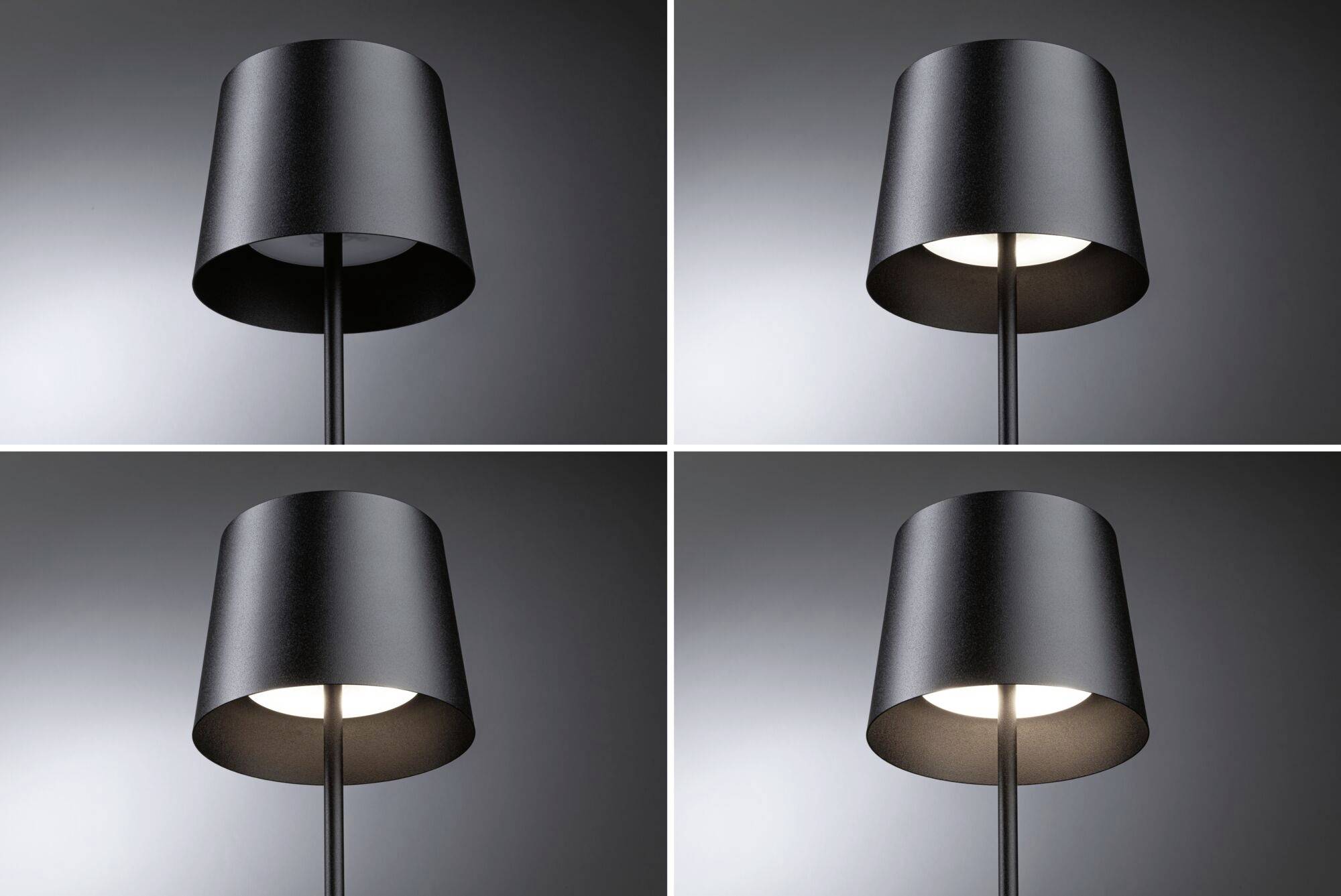 Paulmann 4064161334714 Gilo LED-Akku-Tischlampe 2.8W Schwarz (matt)