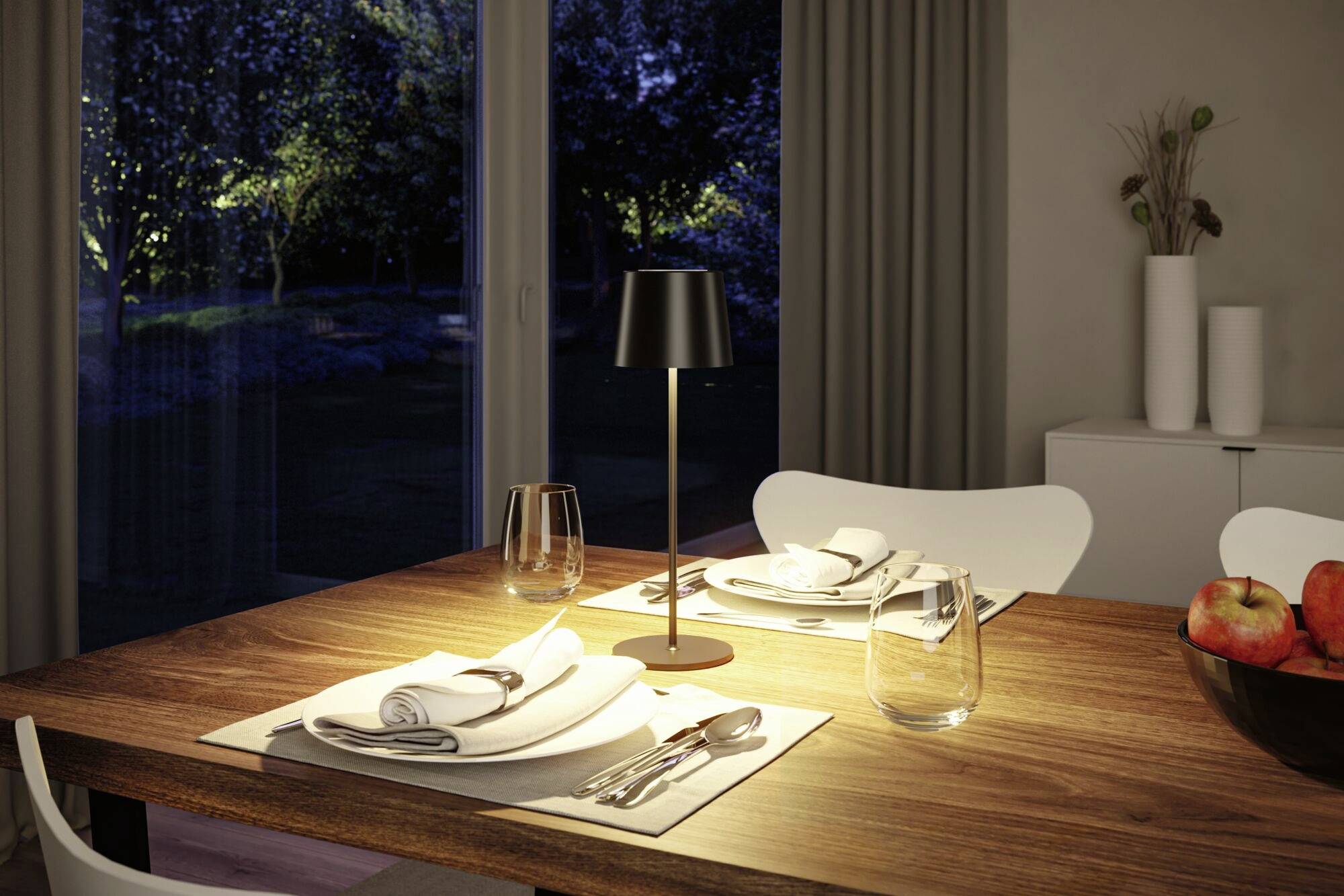 Paulmann 76996 Gilo LED-Außentischlampe 2.8W Warmweiß Schwarz (matt)