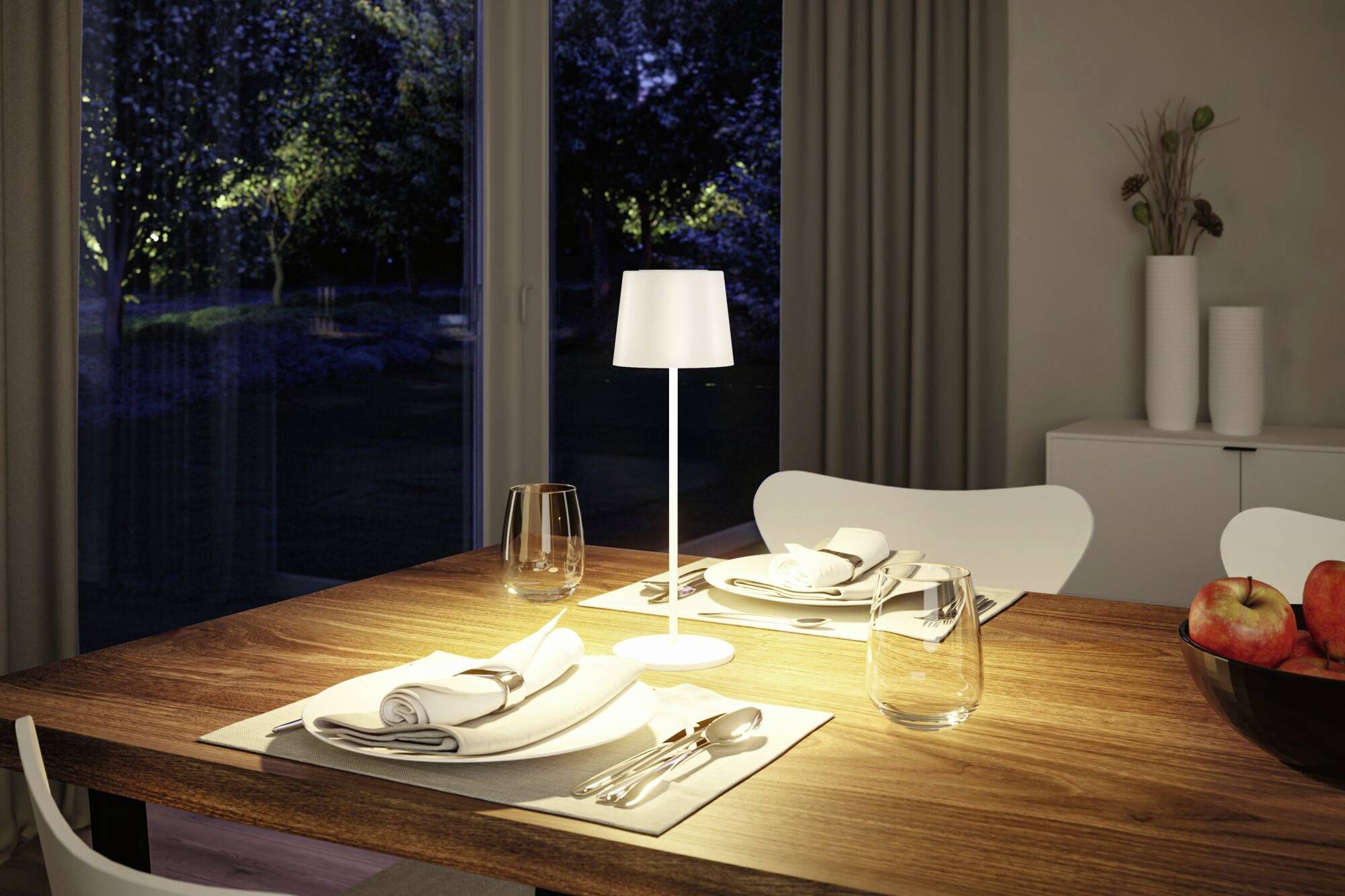 Paulmann 76997 Gilo LED-Außentischlampe 2.8W Warmweiß Weiß (matt)