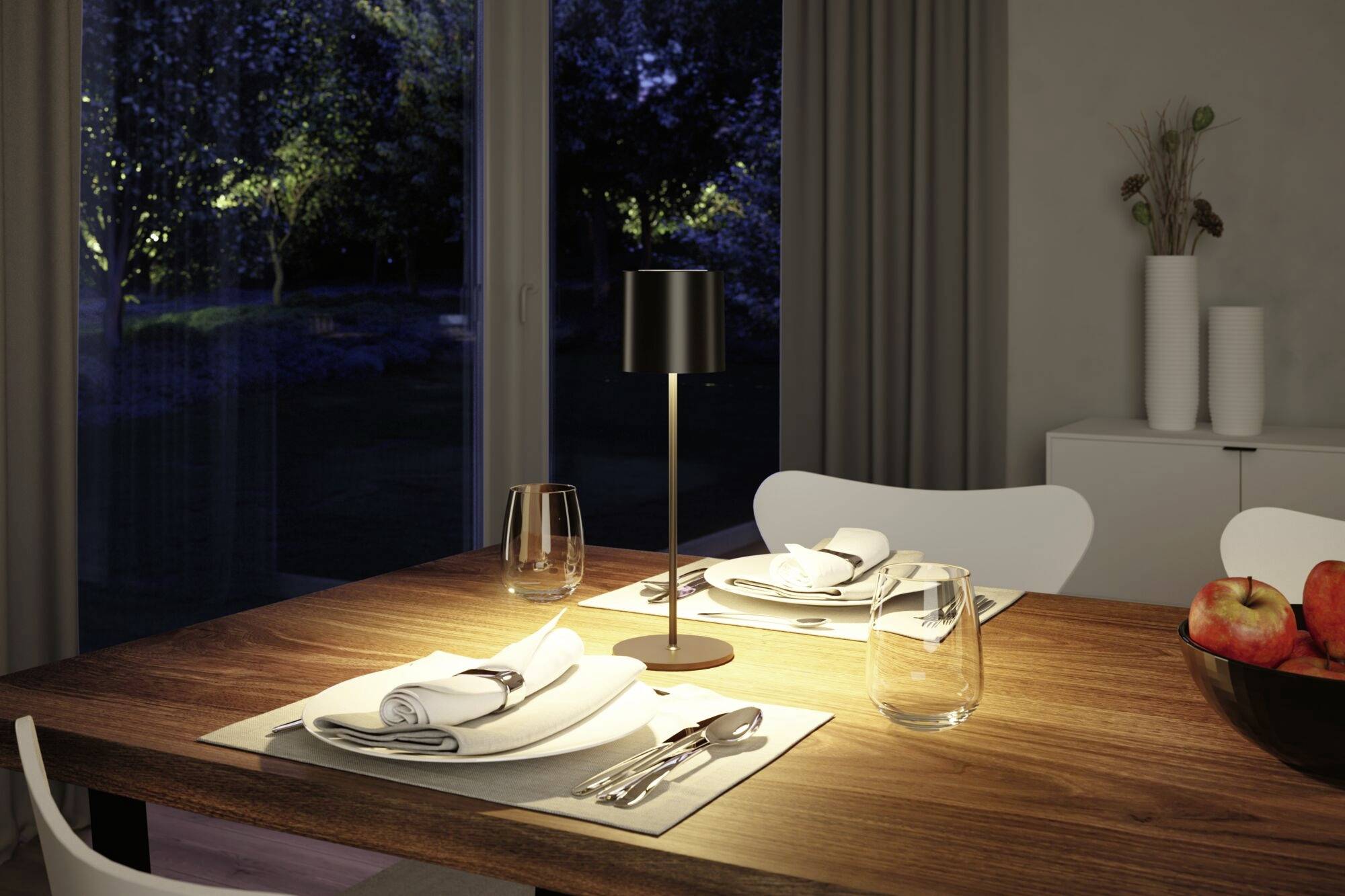 Paulmann 76998 Tuni LED-Akku-Tischlampe 2.8W Warmweiß Schwarz (matt)