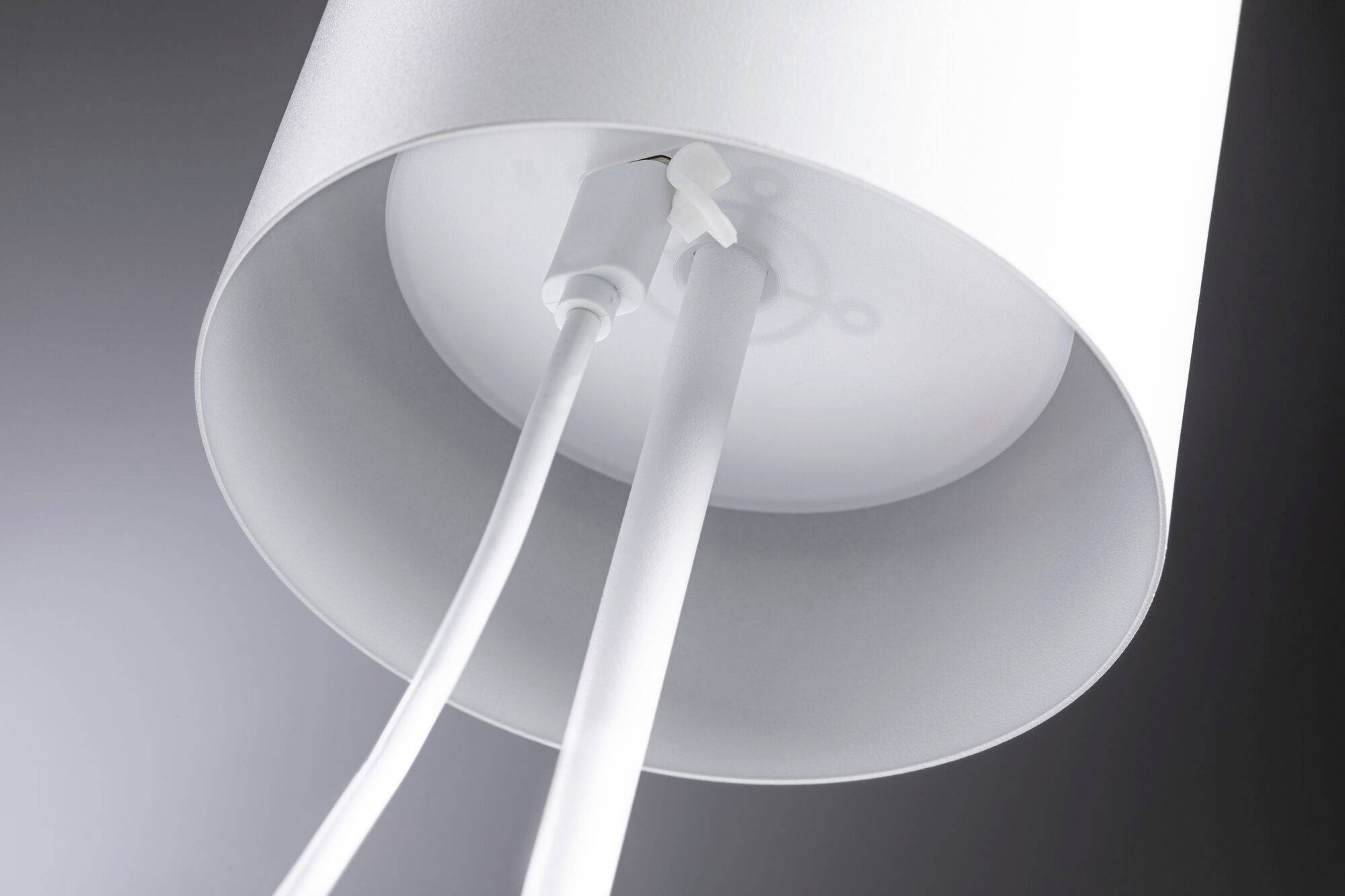 Paulmann 76999 Tuni LED-Akku-Tischlampe 2.8W Warmweiß Weiß (matt)