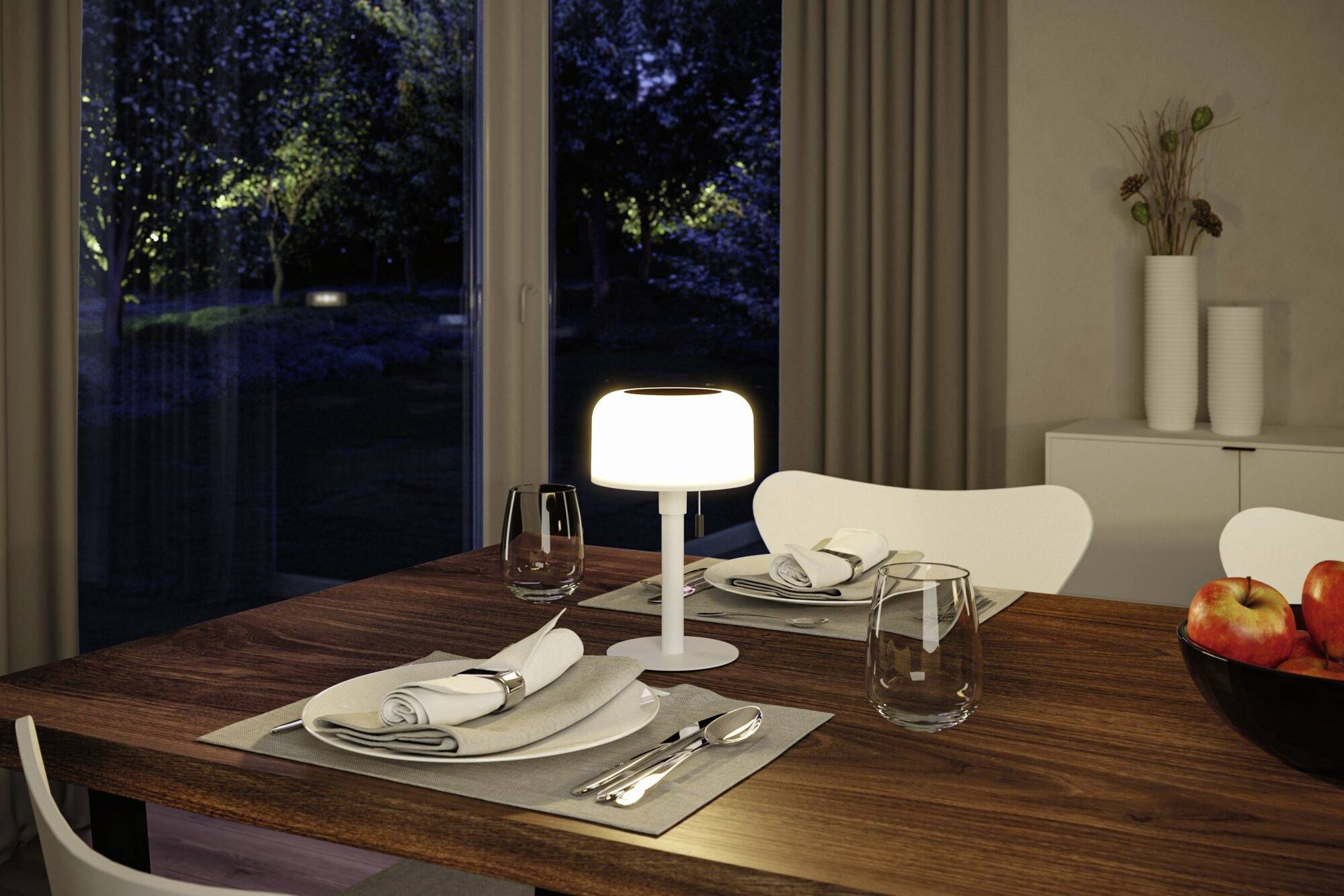 Paulmann 94606 Bartja Solar-Tischlampe 1.6W Warmweiß Weiß