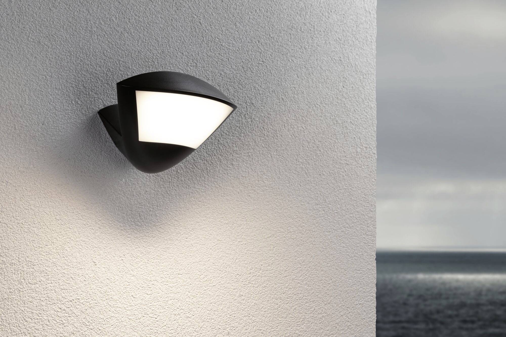 Paulmann Skyla 94864 LED-Außenwandleuchte mit Bewegungsmelder LED 10W Anthrazit