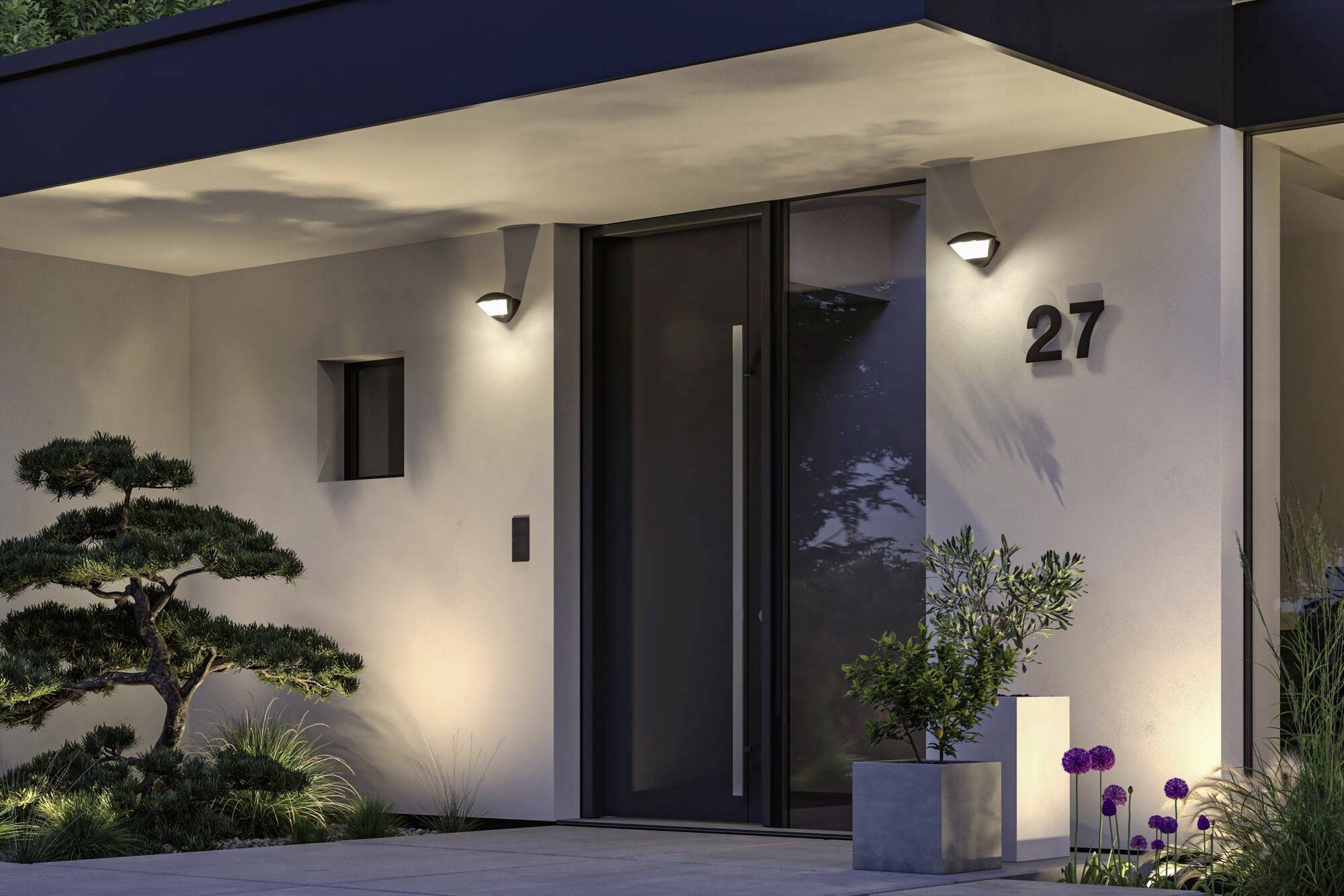 Paulmann Skyla 94864 LED-Außenwandleuchte mit Bewegungsmelder LED 10W Anthrazit