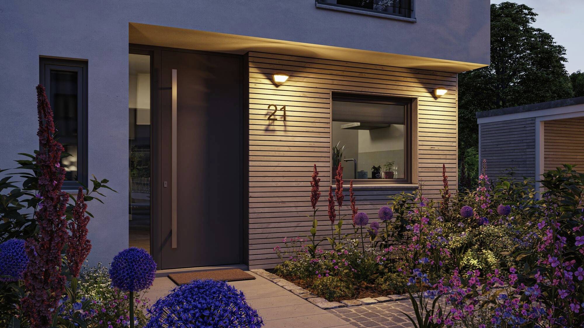 Paulmann Skyla 94864 LED-Außenwandleuchte mit Bewegungsmelder LED 10W Anthrazit