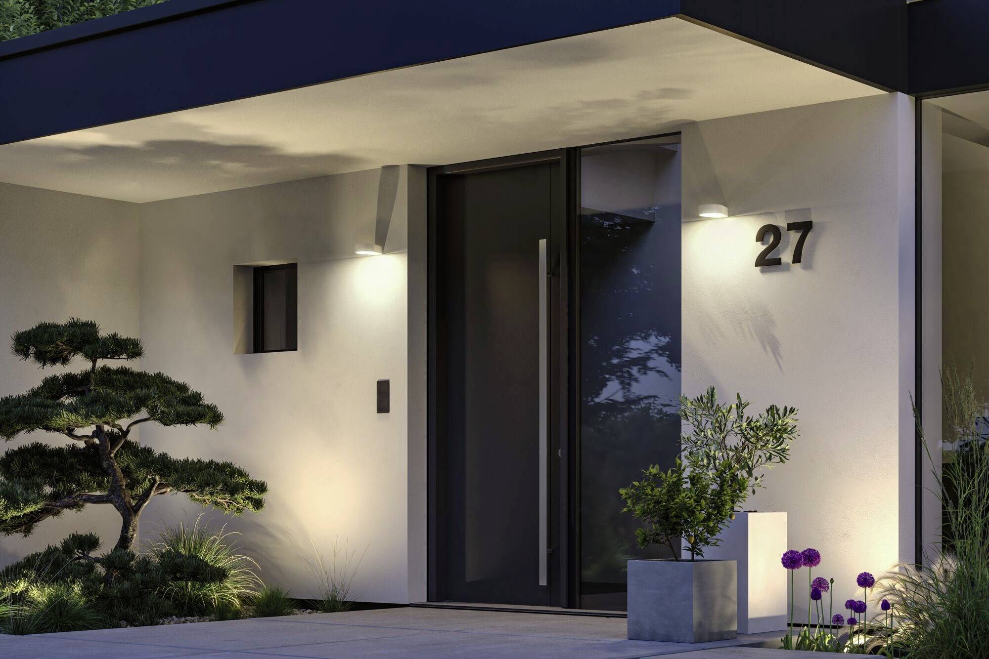 Paulmann Silma 94867 LED-Außenwandleuchte mit Bewegungsmelder LED 5.5W Weiß