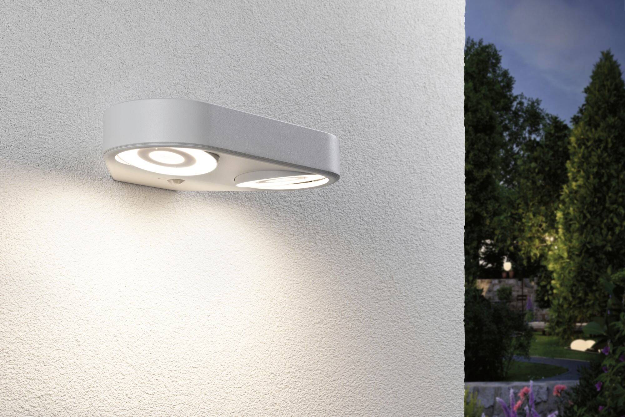 Paulmann Silma 94868 LED-Außenwandleuchte mit Bewegungsmelder LED 11W Weiß